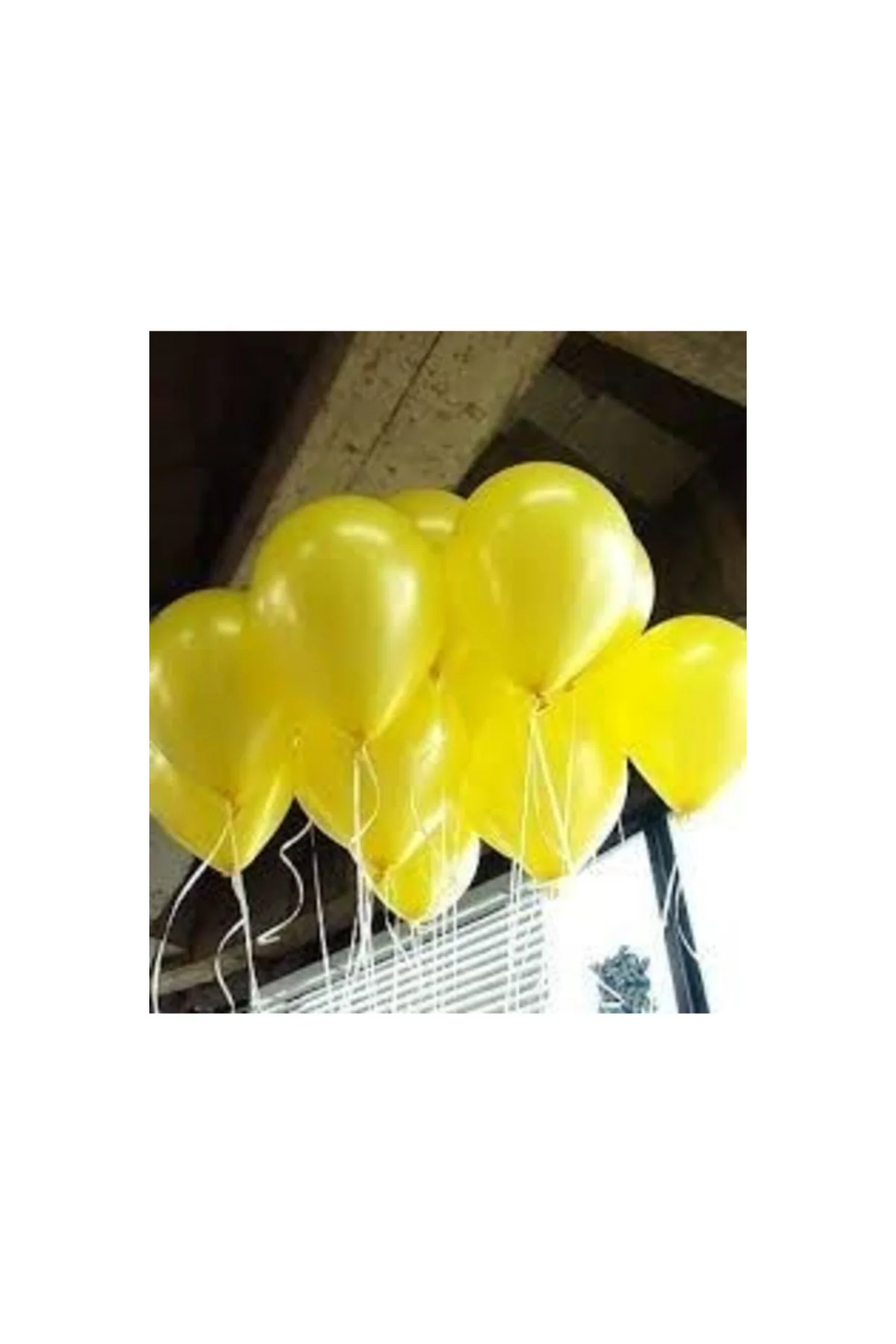 50 Adet Metalik Sedefli Uçan Balon Sarı - Kırmızı Karışık Balon - PAZARIZ Görsel 2