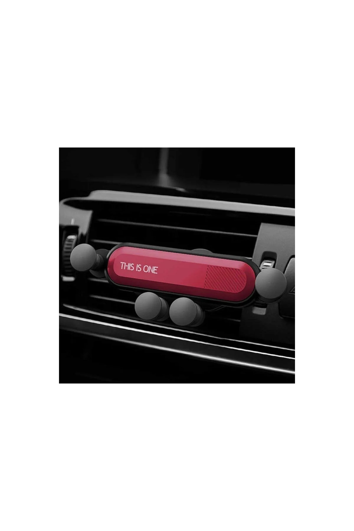Kavramalı Petek Girişli Araç Telefon Tutucu - Kırmızı Samsung S3 Neo Uyumlu - PAZARIZ Görsel 2