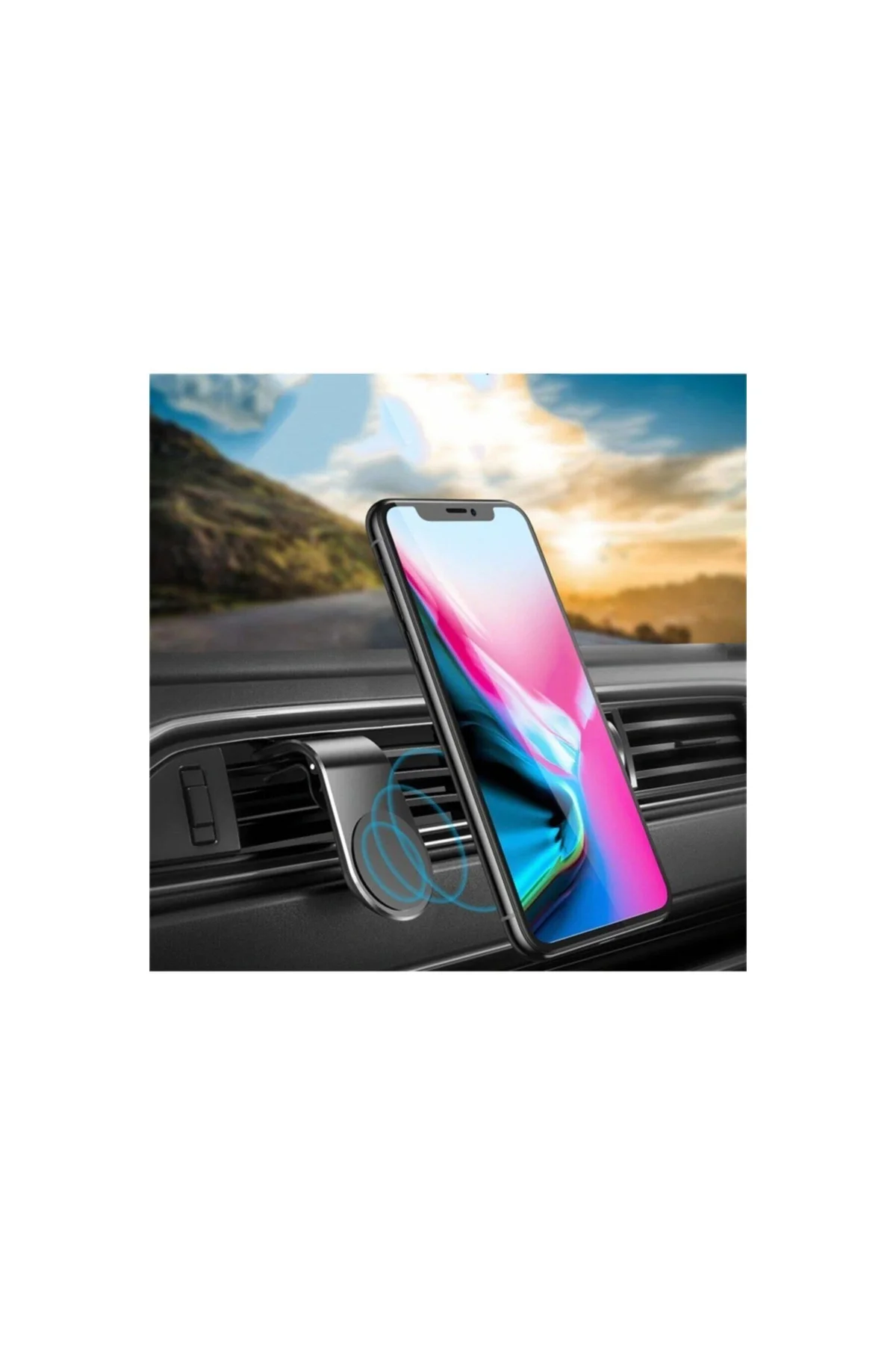 Araba Içi Mıknatıslı Telefon Tutucu Gold Oppo A5s Uyumlu