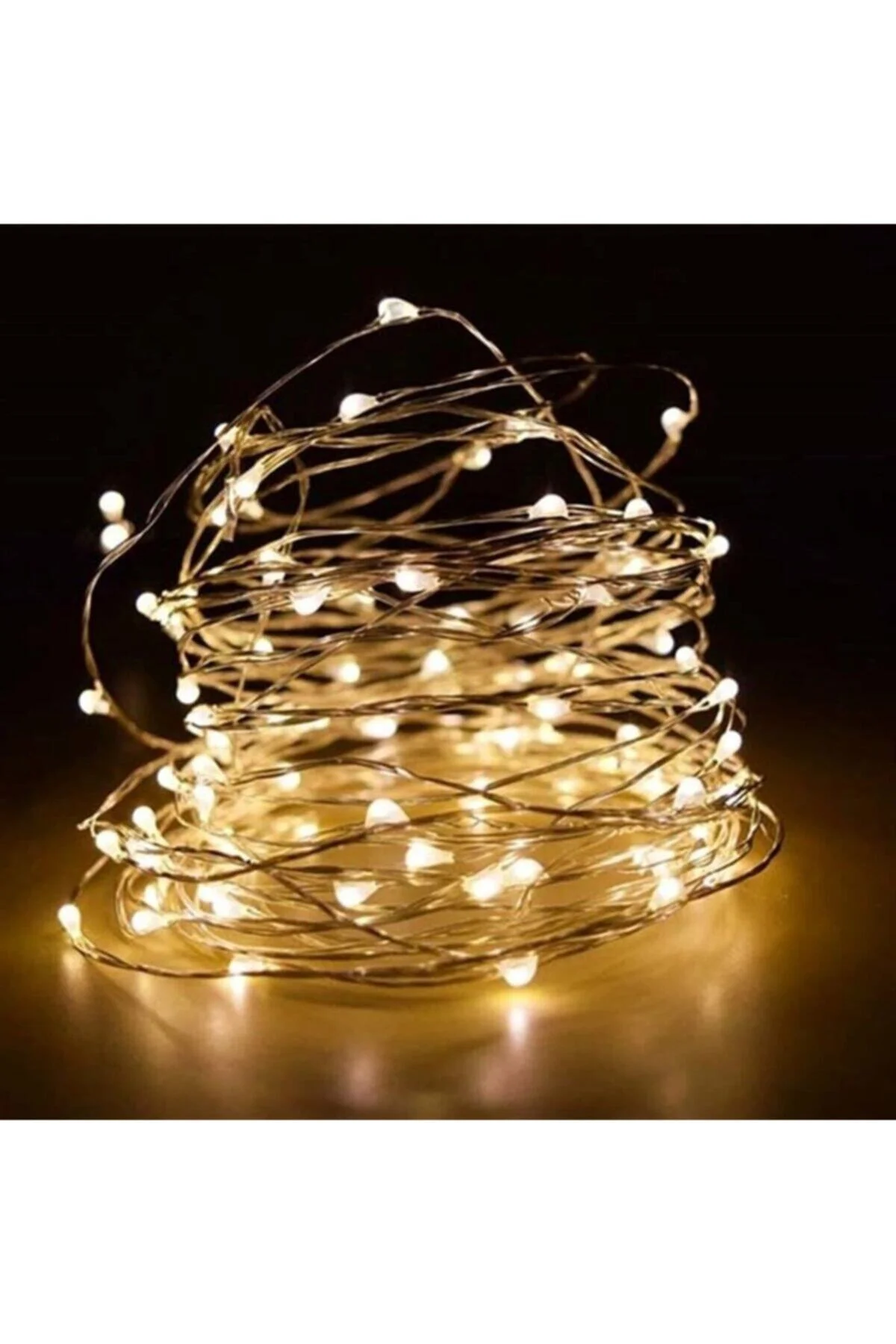 10mt Peri Günışığı 100 Led Pilli Noel Parti Yılbaşı Ağaç Dekor Aydınlatma Lamba Animasyonlu Süsleme
