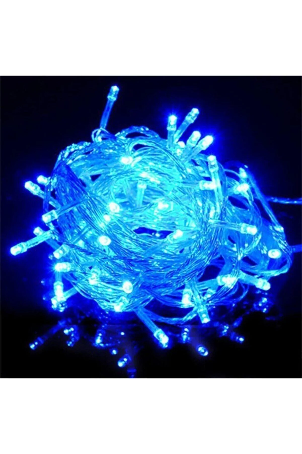 10mt Mavi 100 Led Fişli Noel Parti Yılbaşı Ağaç Dekoratif Aydınlatma Lambası Animasyonlu Süsleme