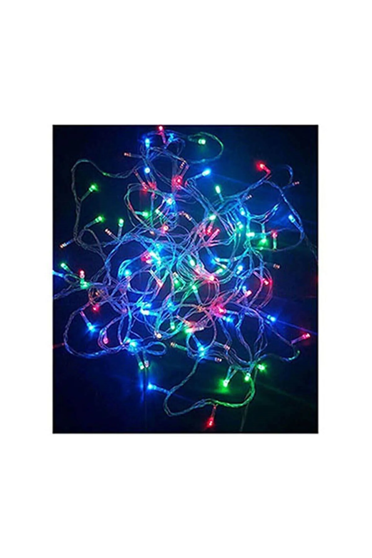 10mt Rgb 100 Led Fişli Noel Parti Yılbaşı Ağaç Dekoratif Aydınlatma Lambası Animasyonlu Süsleme