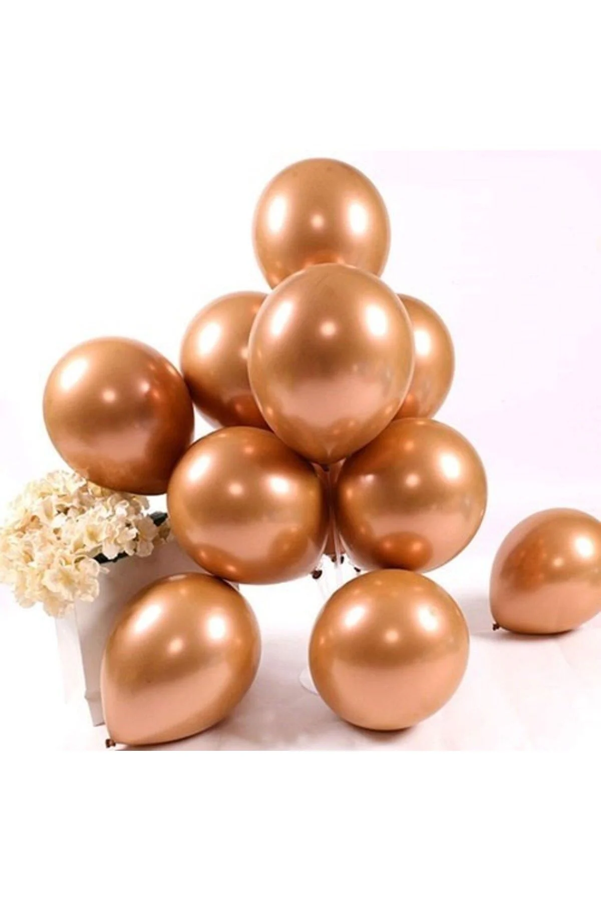 Bakır Krom Balon 50 Adet - Cakes&Party Görsel 3