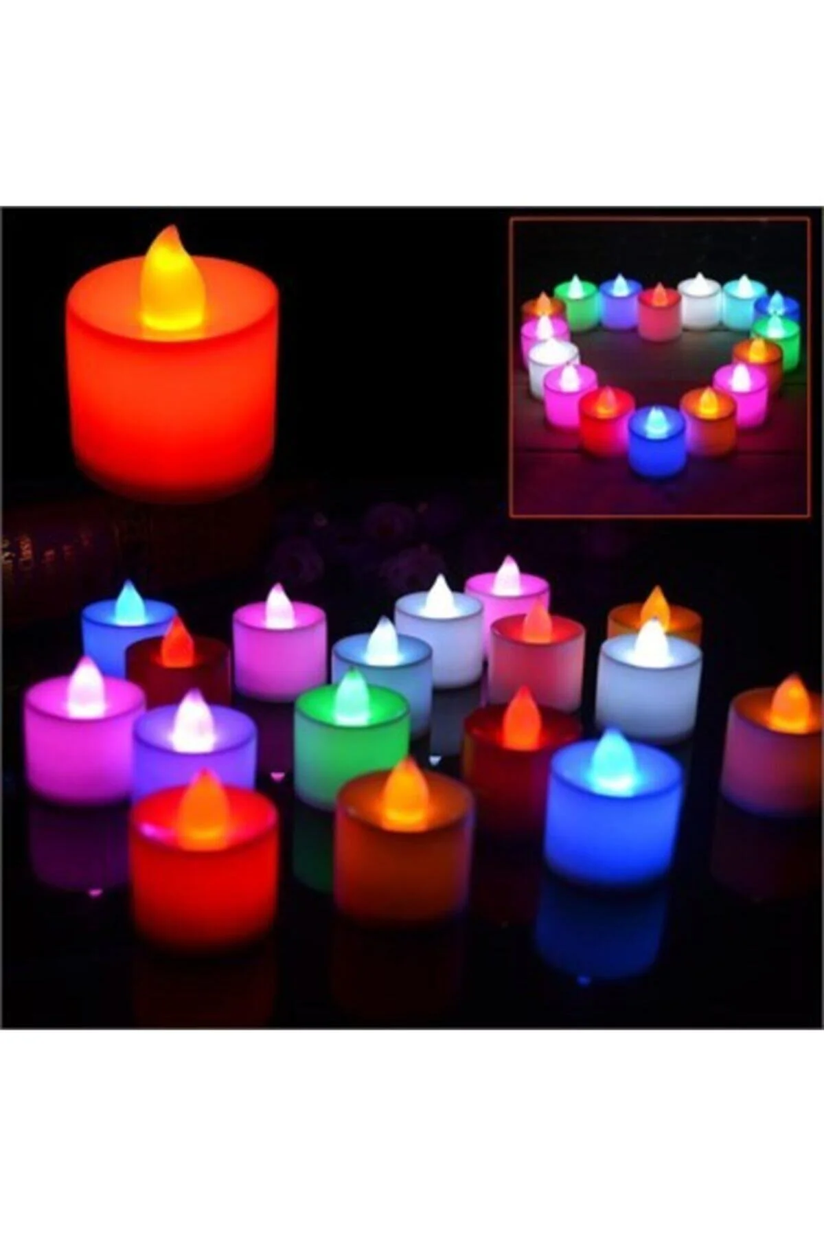 Sarı Mini Led Mum - renn Görsel 2
