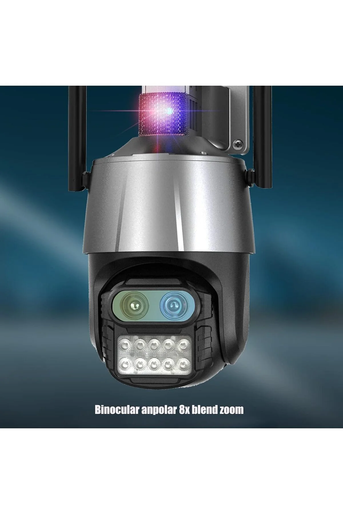 Pazarız Dış Mekan Güvenlik Kamerası 360° Wifi Kamera,Çift Lensli Su Geçirmez 8x Hybrit Zoom 45 - pazariz Görsel 6