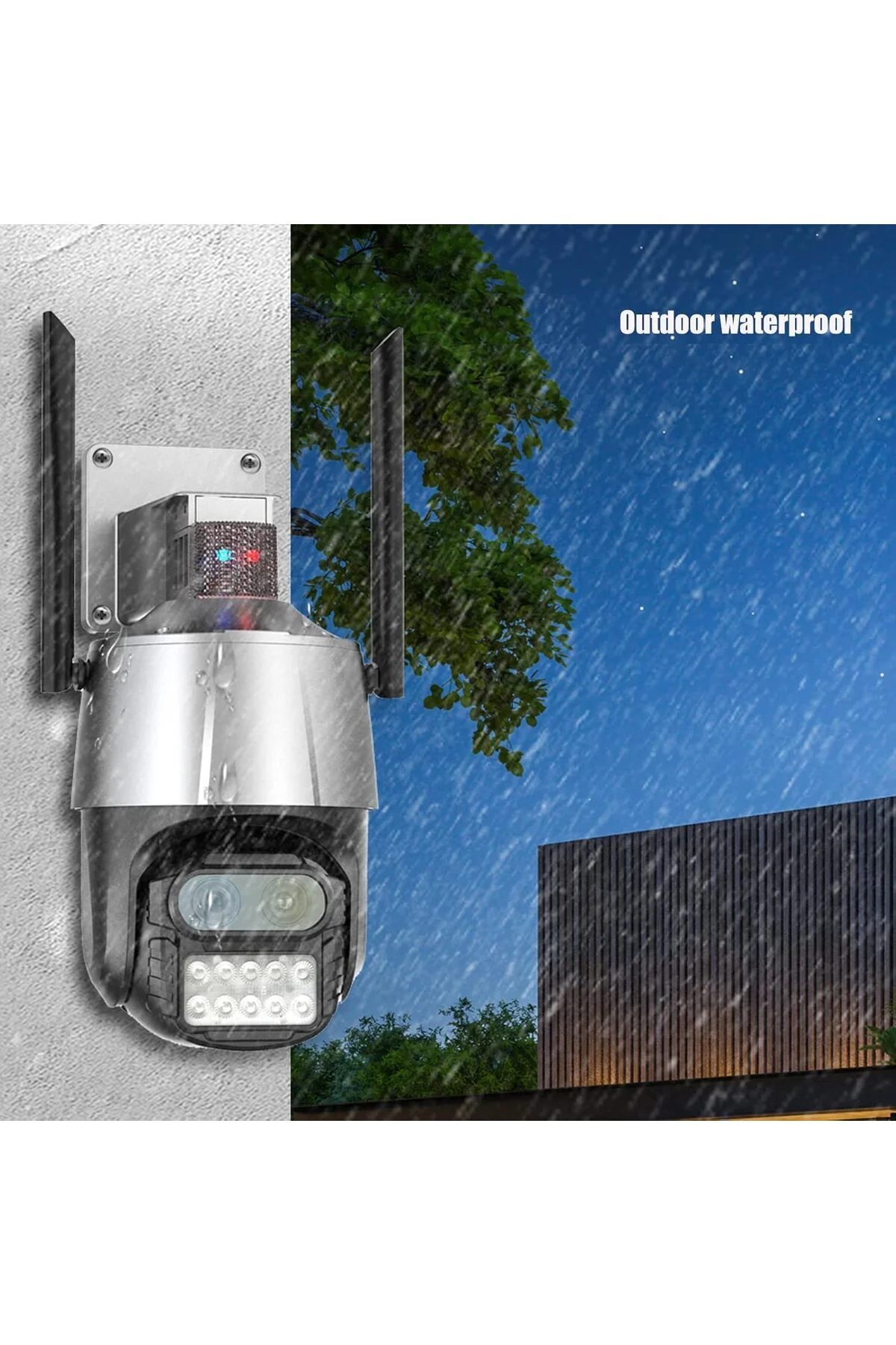 Pazarız Dış Mekan Güvenlik Kamerası 360° Wifi Kamera,Çift Lensli Su Geçirmez 8x Hybrit Zoom 45 - pazariz Görsel 7