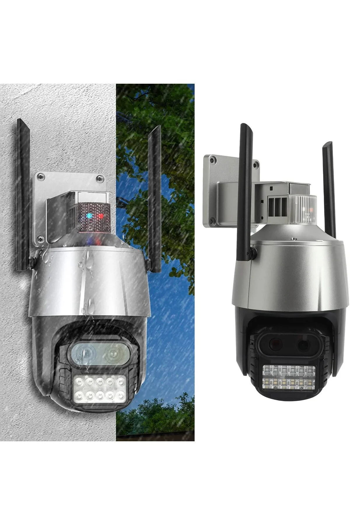 Pazarız Dış Mekan Güvenlik Kamerası 360° Wifi Kamera,Çift Lensli Su Geçirmez 8x Hybrit Zoom 45 - pazariz Görsel 2