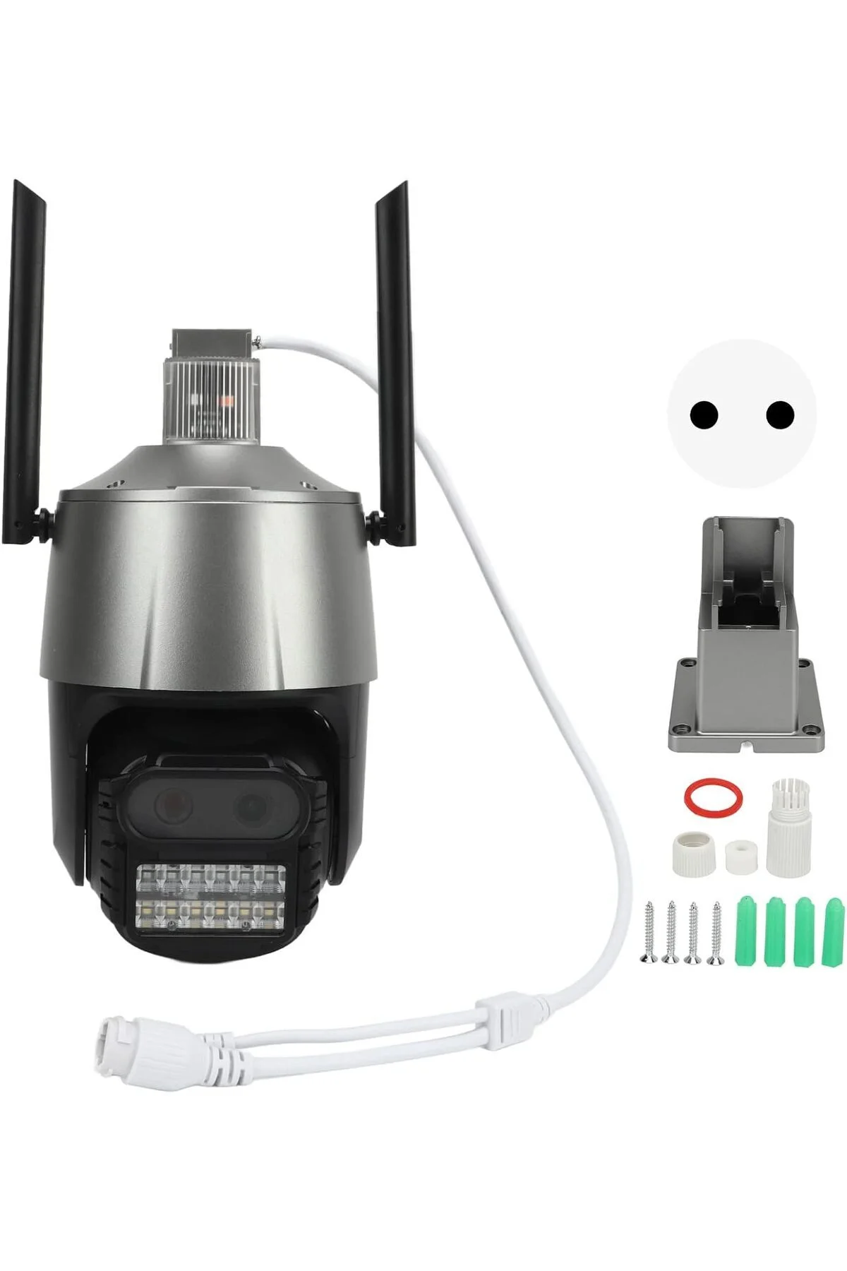 Pazarız Dış Mekan Güvenlik Kamerası 360° Wifi Kamera,Çift Lensli Su Geçirmez 8x Hybrit Zoom 45 - pazariz Görsel 4
