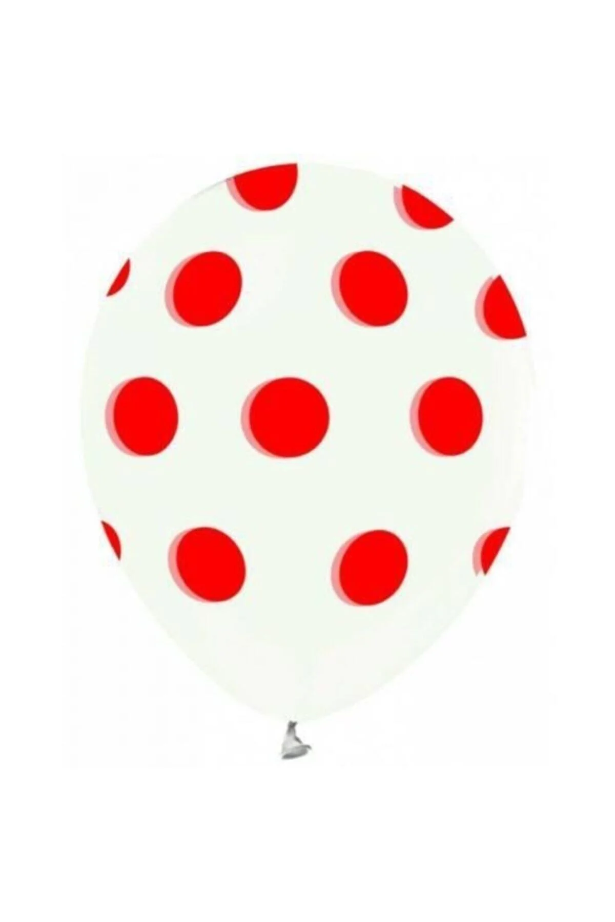 Fırsat Ayı Kırmızı Puantiyeli Şeffaf Balon 5'li Paket