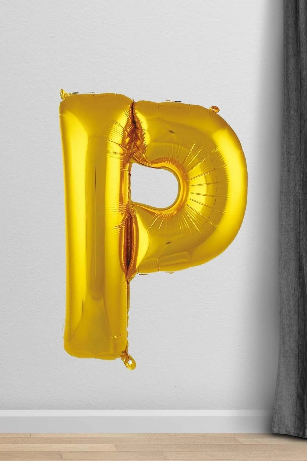 P Harfi Folyo Balon Gold 100 Cm 40 Inç 1 Metre Altın