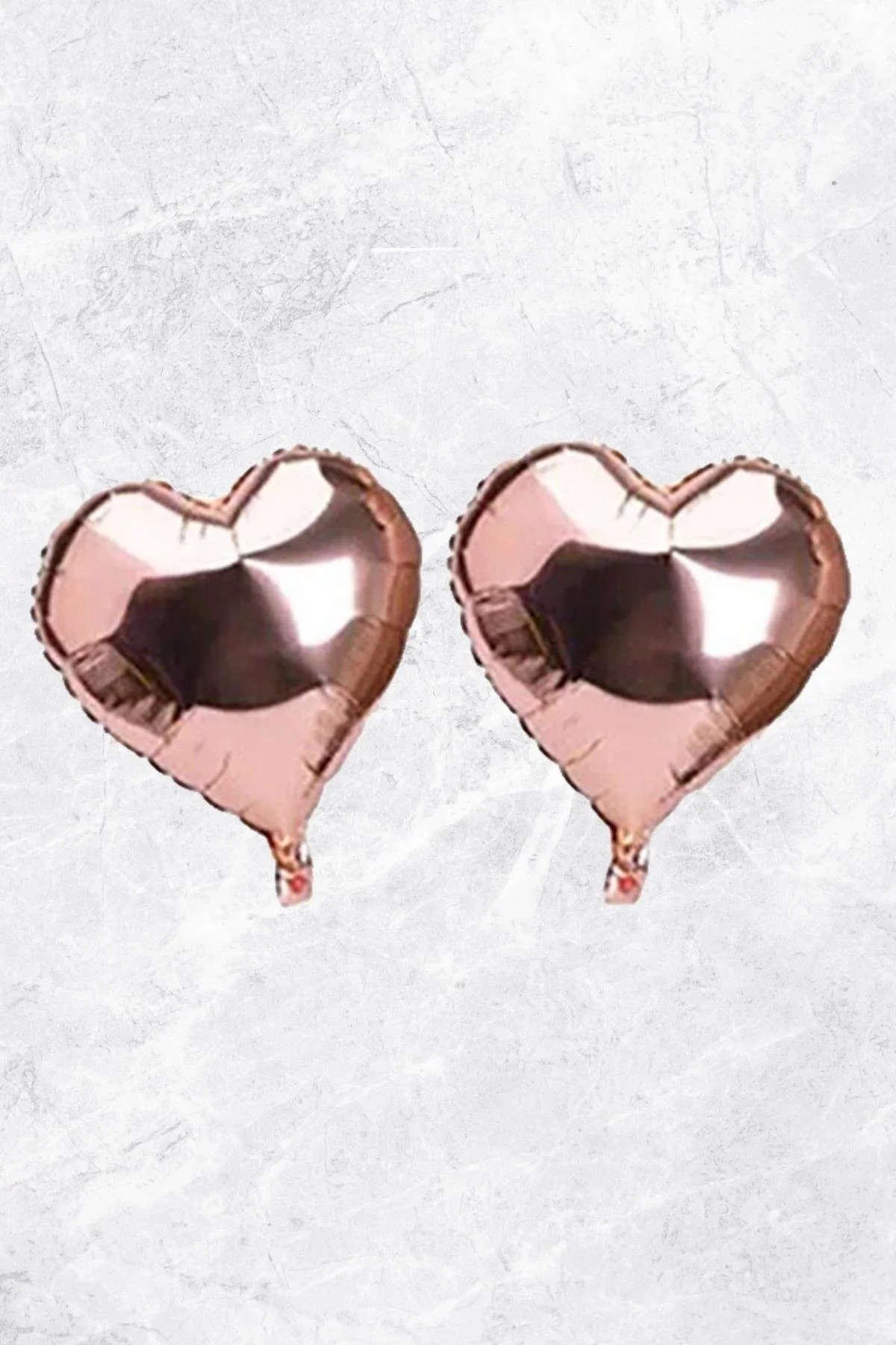 Kalp Şekilli Rose Gold Folyo Balon 10 Inc 25 Cm 2 Adet