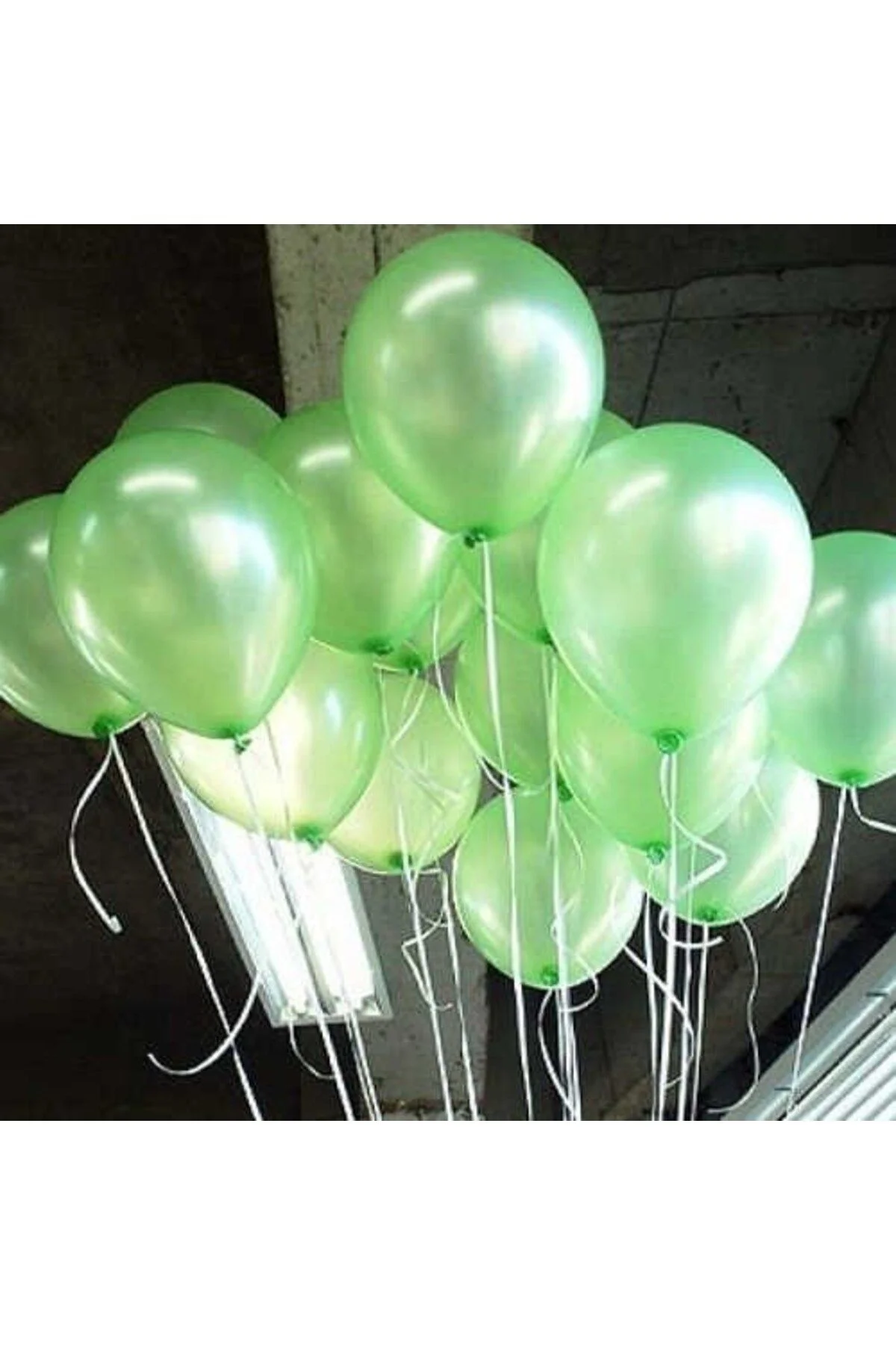 Açık Yeşil Metalik Balon 20 Adet - Partioutlet Görsel 3