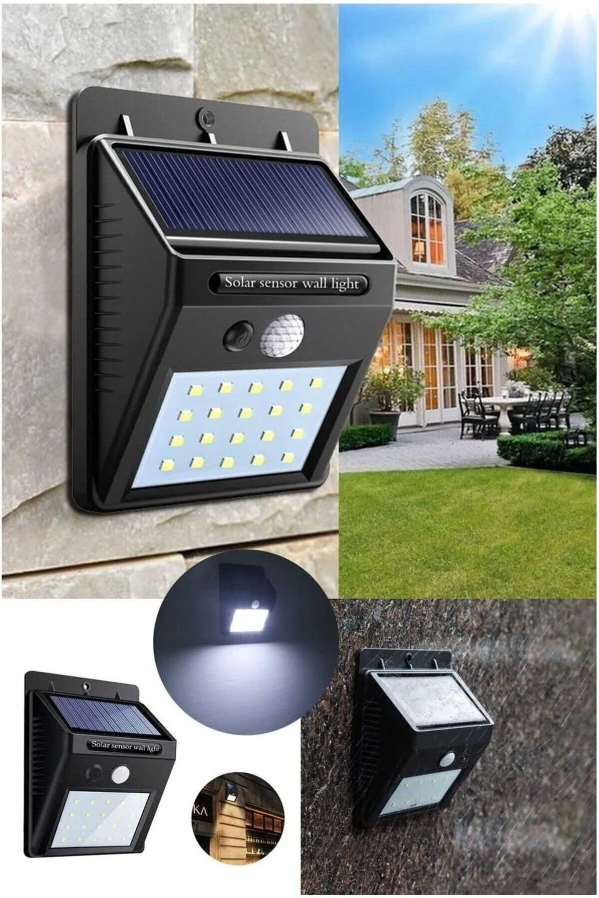 Solar Güneş Enerjili Motion Sensör Işık, Solar La, Bahçe Aydınlatma, Güneş Enerjili Bahçe Aydınlatma