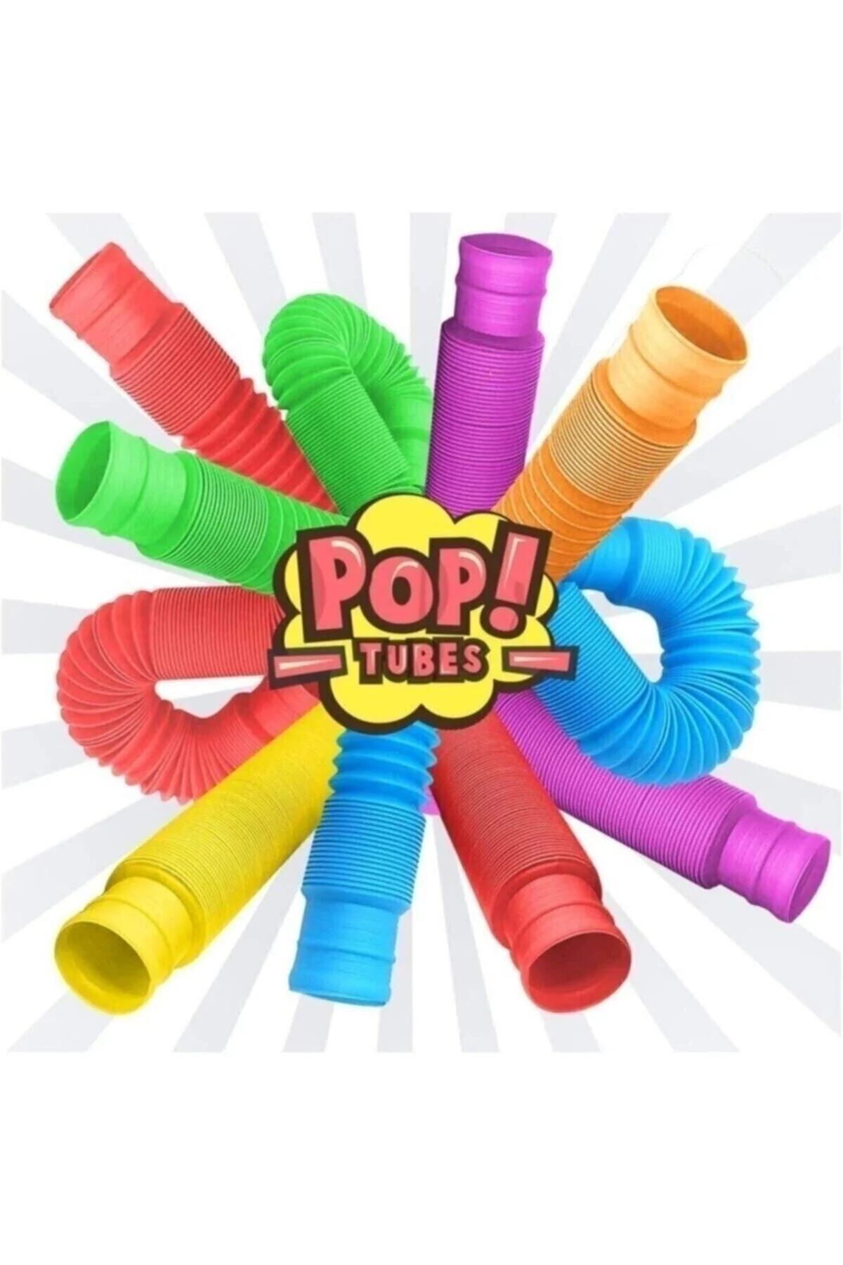 5'li Pop Tubes Stres Giderici Popit Fidget Eğitici Oyuncak (5 Adet Pop Tube) - pazariz Görsel 3