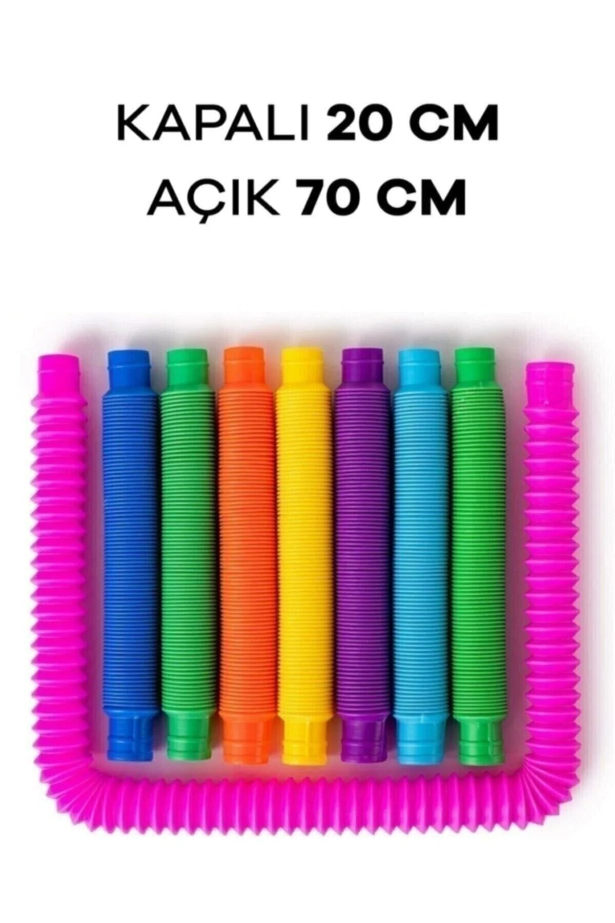5'li Pop Tubes Stres Giderici Popit Fidget Eğitici Oyuncak (5 Adet Pop Tube) - pazariz Görsel 2