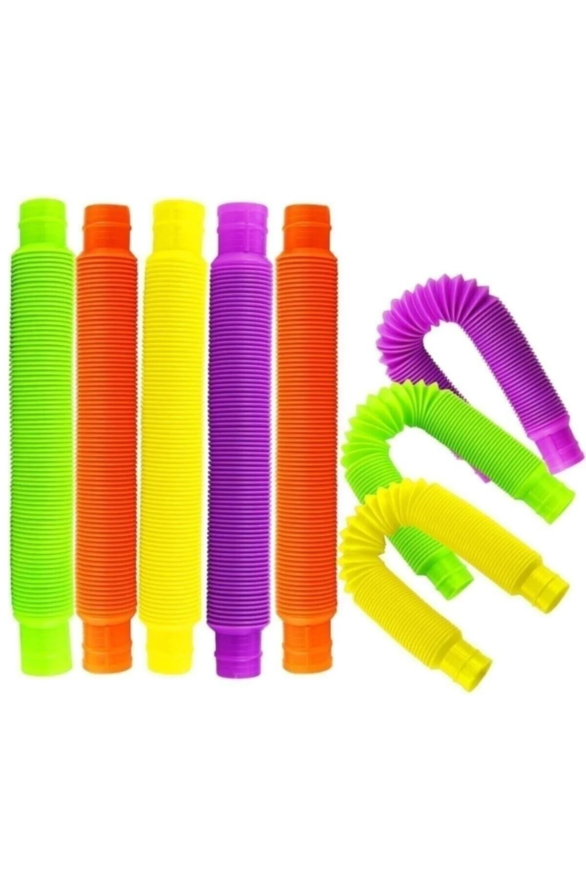 5'li Pop Tubes Stres Giderici Popit Fidget Eğitici Oyuncak (5 Adet Pop Tube) - pazariz Görsel 5