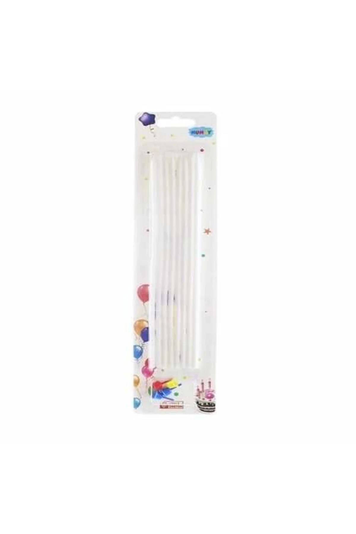 Beyaz Çubuk Mum 7 Adet 21 Cm - Partioutlet Görsel 2