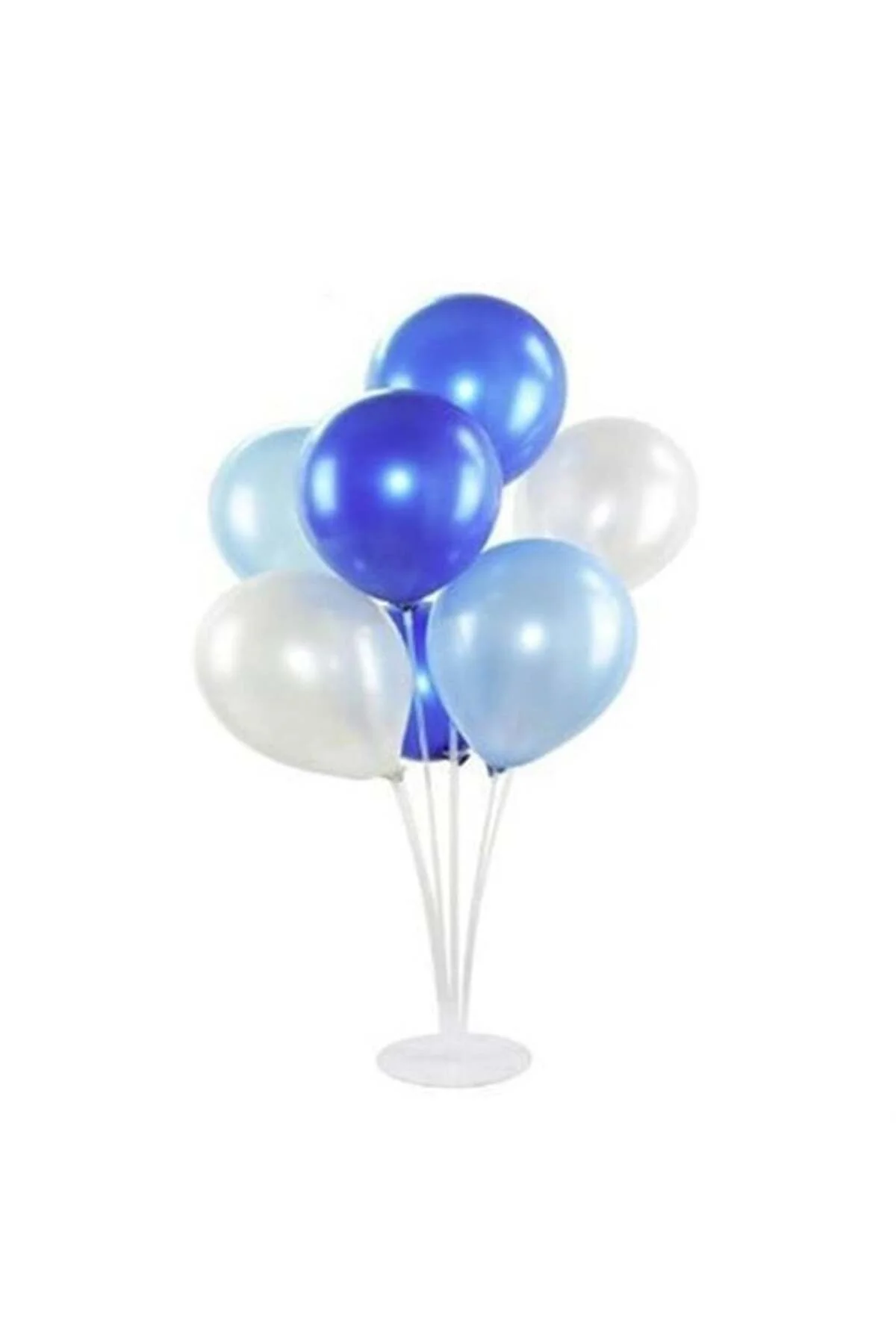Mavi Beyaz Lacivert Ayaklı Balon Standı