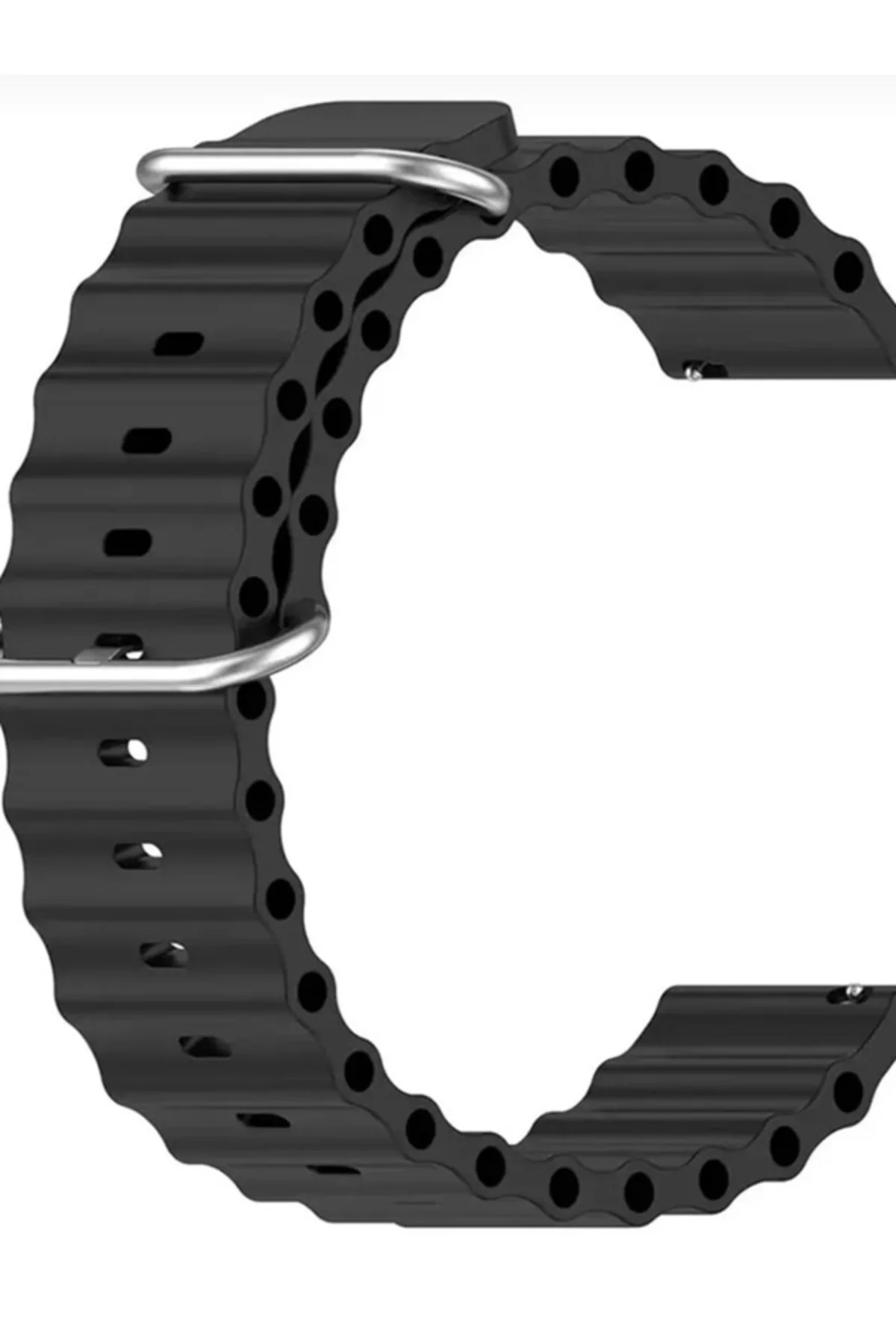 Amazfit Gts 2-2e İçin Delikli Silikon Kordon İçin Ocean Loop Silikon Kordon 20MM - Markacase Görsel 2
