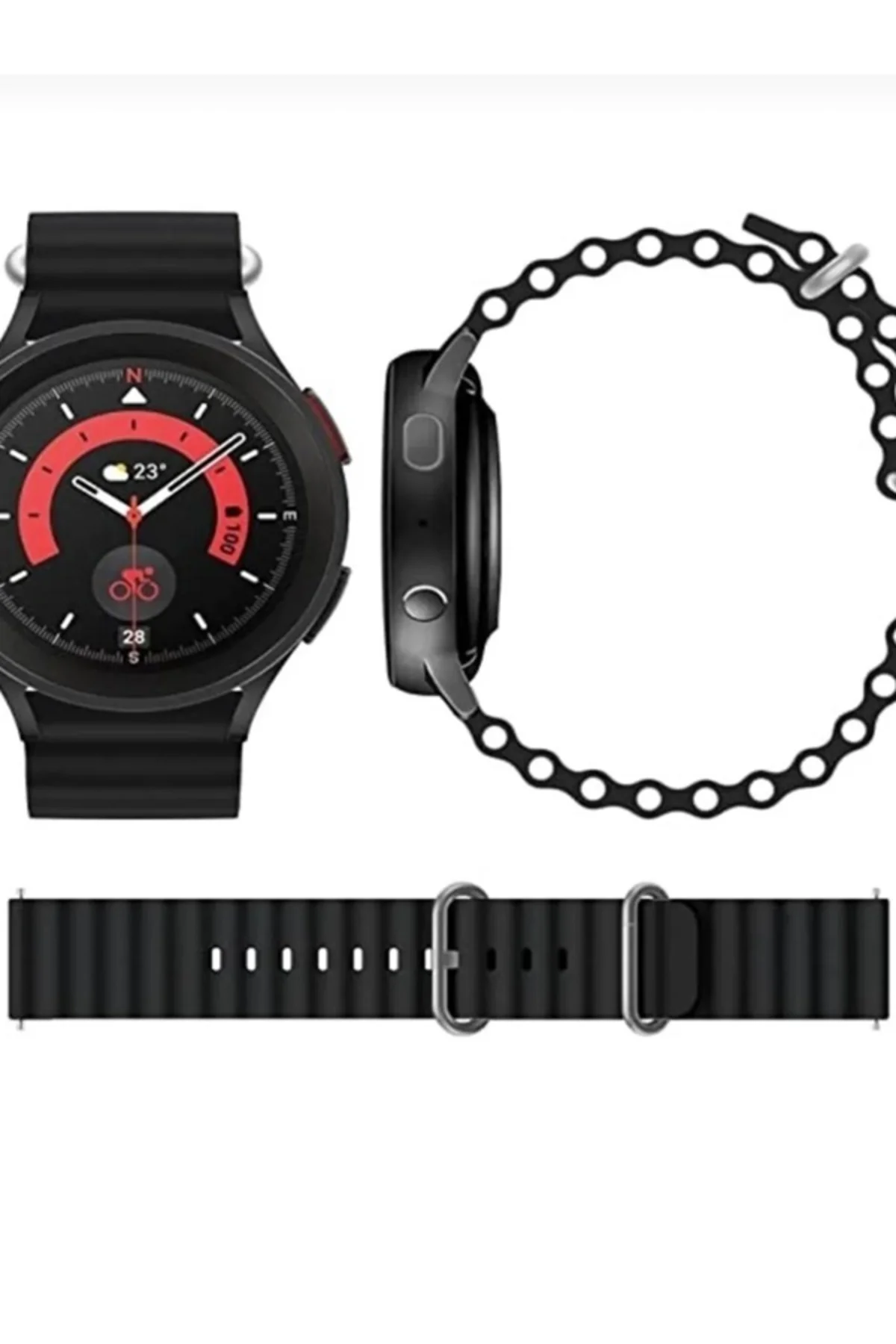 Samsung Galaxy Watch 6 40-43-44-47 mm Için Ocean Loop Silikon Kordon (20MM) - Markacase Görsel 4