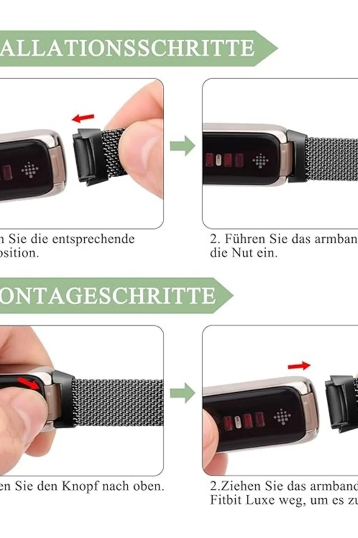 Fitbit Luxe Milanese Metal Manyetik Saat Kordonu - Markacase Görsel 3