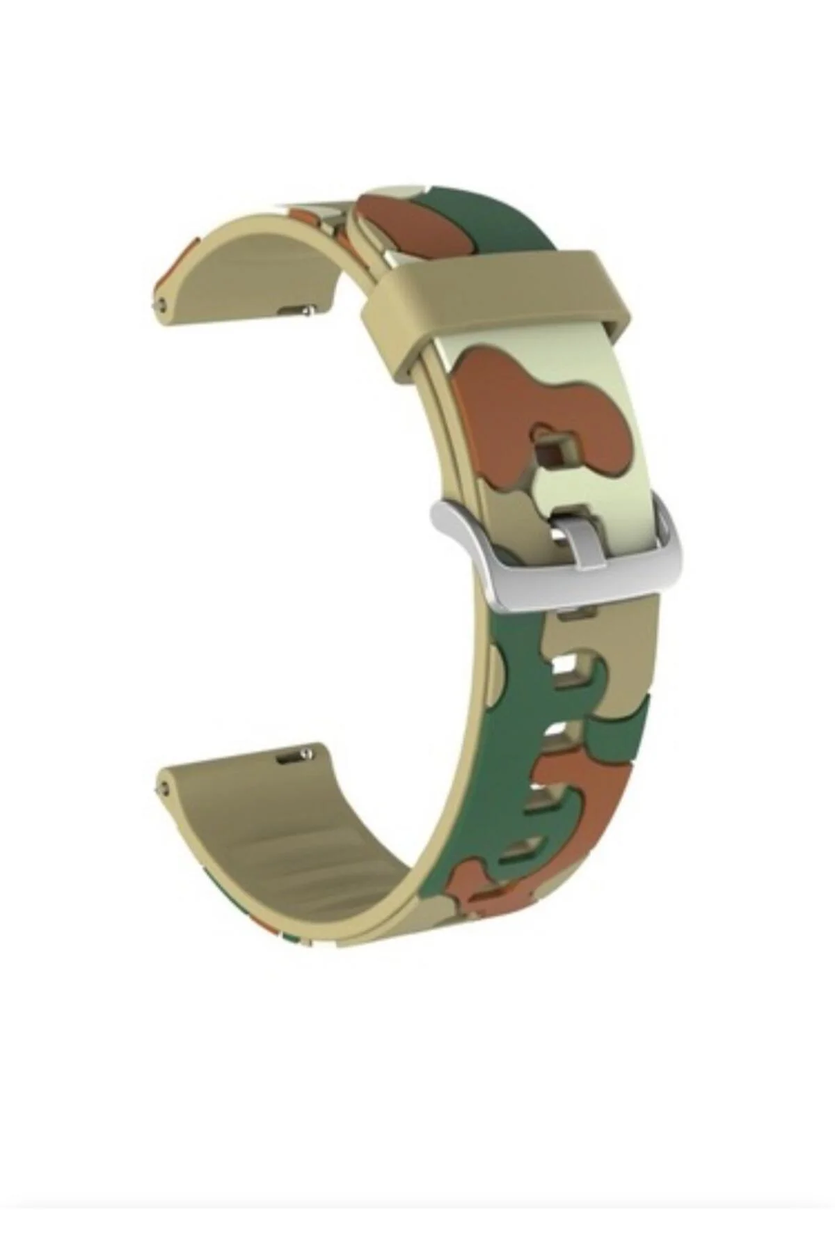 Garmin 245-245 Music I?çin Uyumlu Kamuflaj Silikon Saat Kordonu 20mm