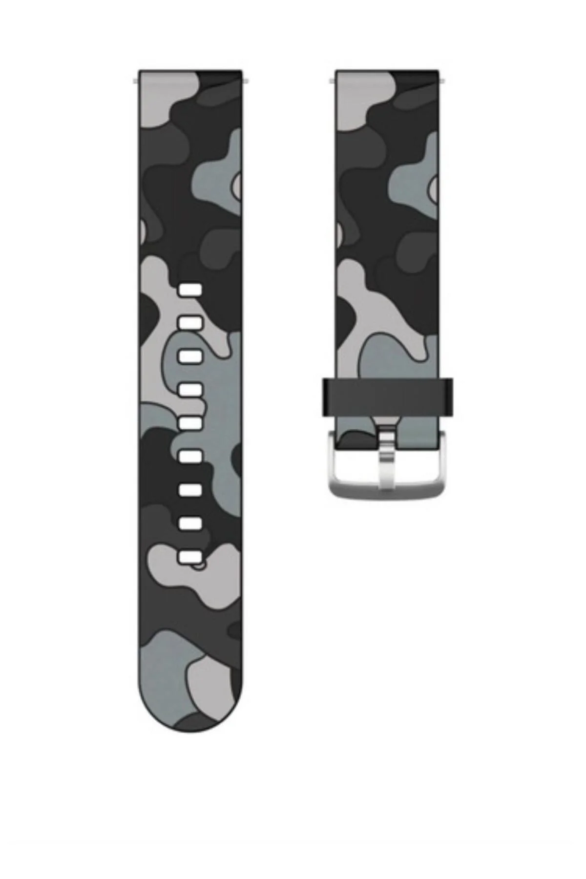 Garmin 245-245 Music İçin Kamuflaj Silikon Saat Kordonu 20MM