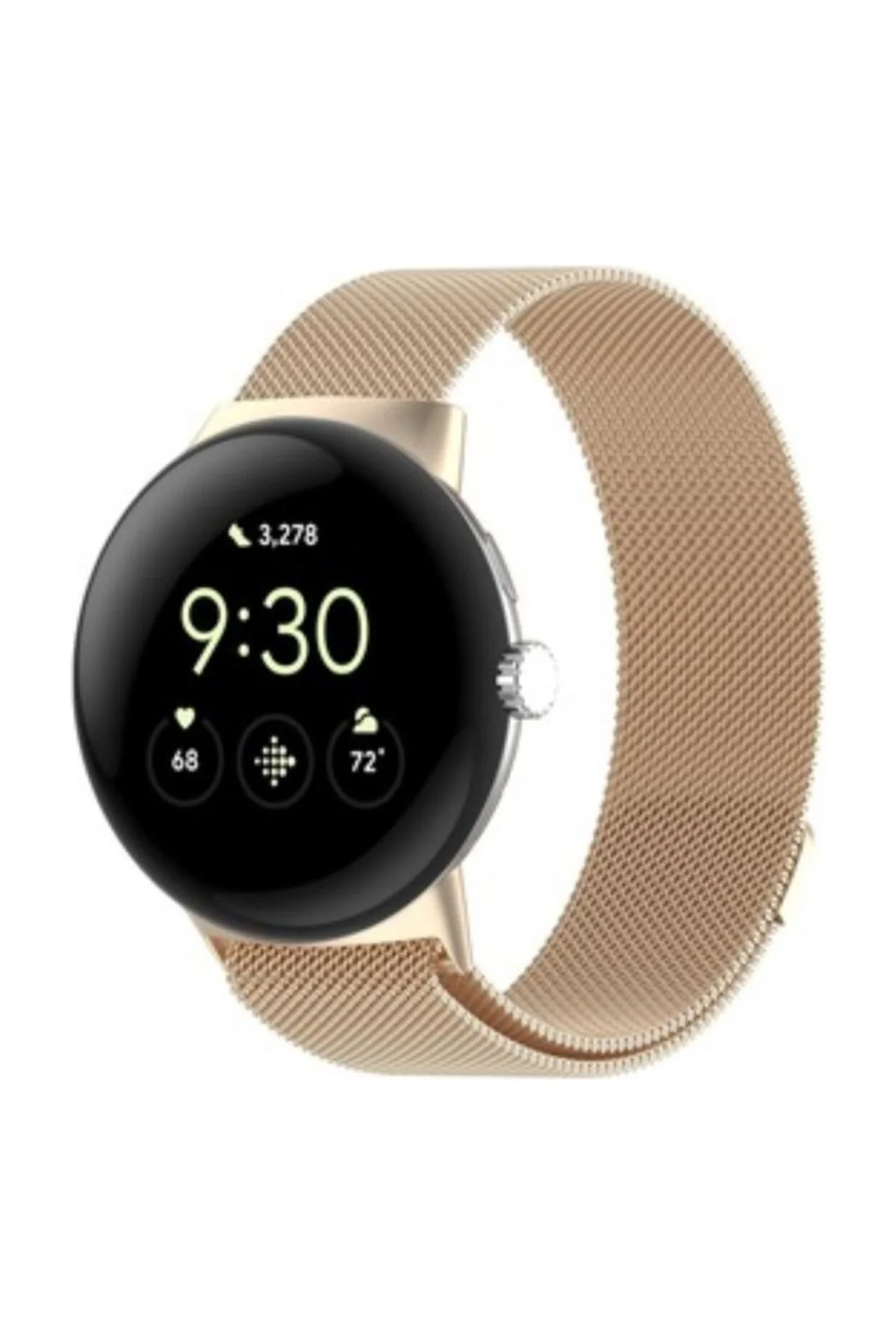 Google Pixel Watch Uyumlu Milanese Paslanmaz Çelik Metal Saat Kordonu