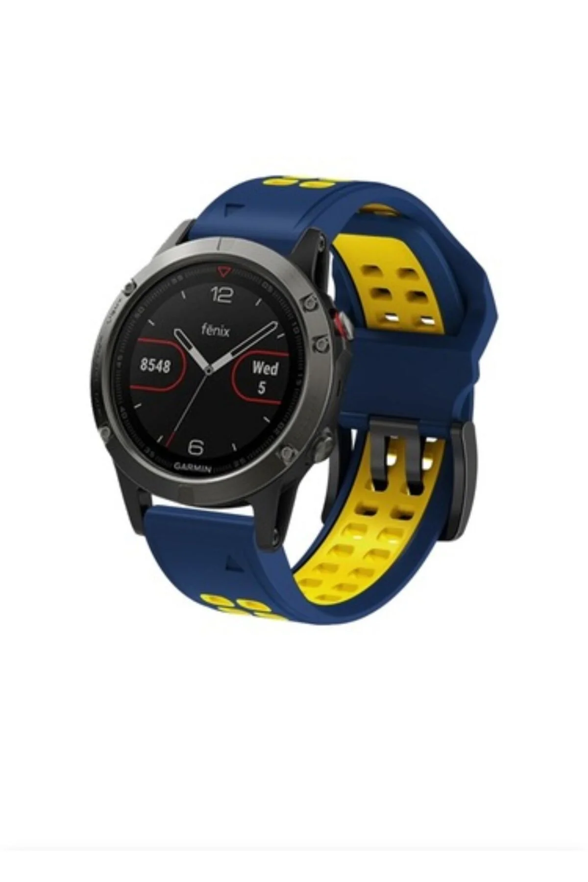 Garmin Tactix Charlie Için Quick Fit Özellikli (26MM) Çift Sıralı Silikon Saat Kordonu
