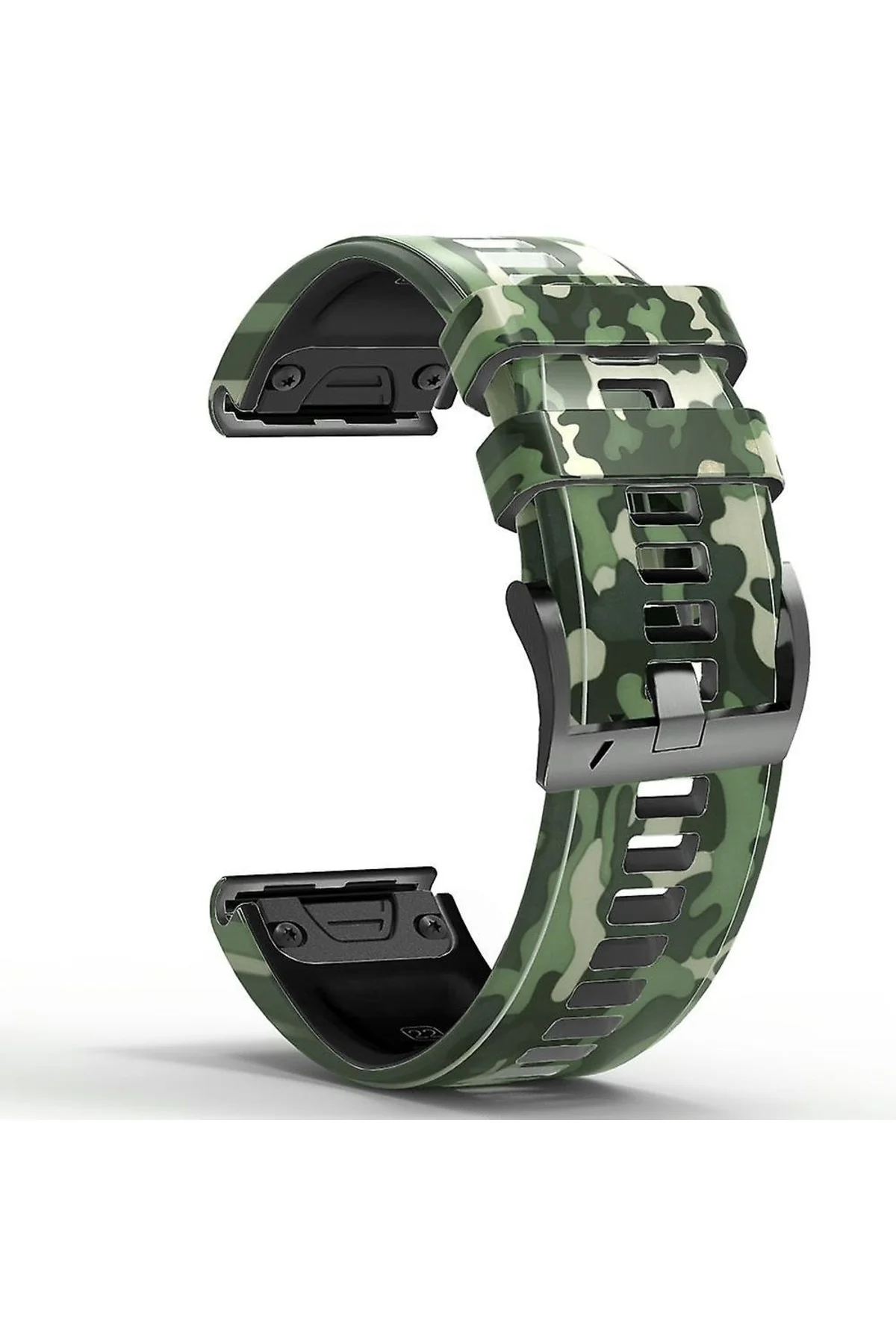 Garmin Quatix 6 (22MM) Kamuflaj Silikon Saat Kordonu