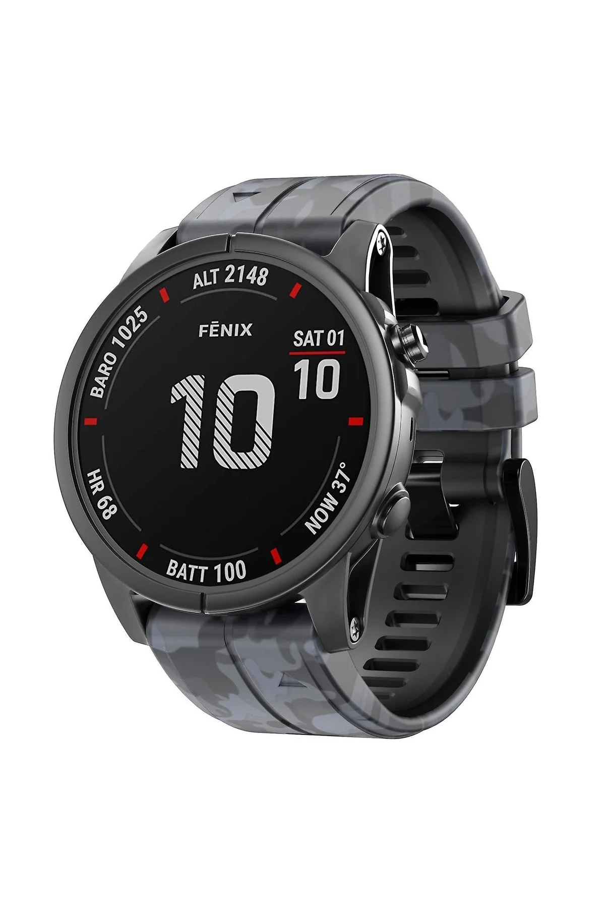 Garmin Quatix 6 (22MM) Kamuflaj Silikon Saat Kordonu