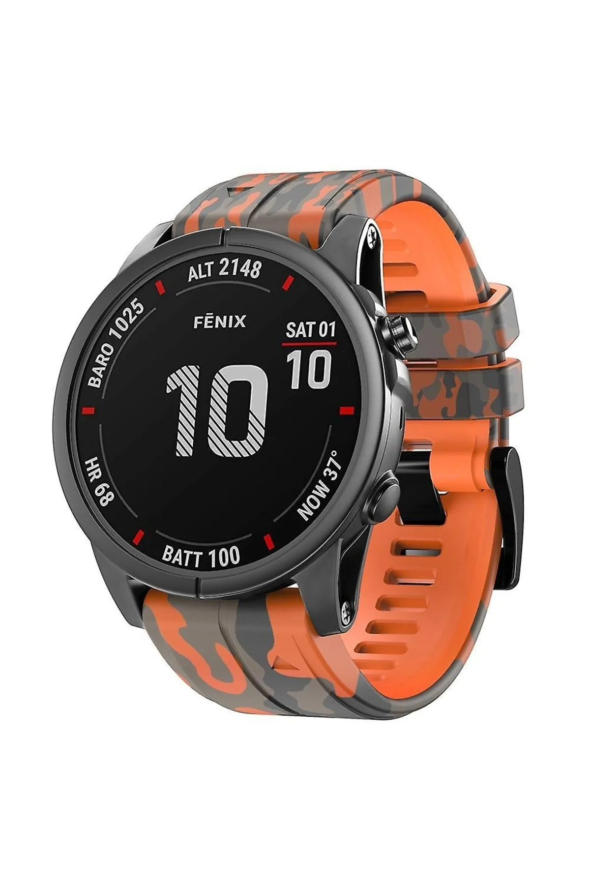 Garmin Fenix 5 -5 plus Pro (22MM) Kamuflaj Silikon Saat Kordonu