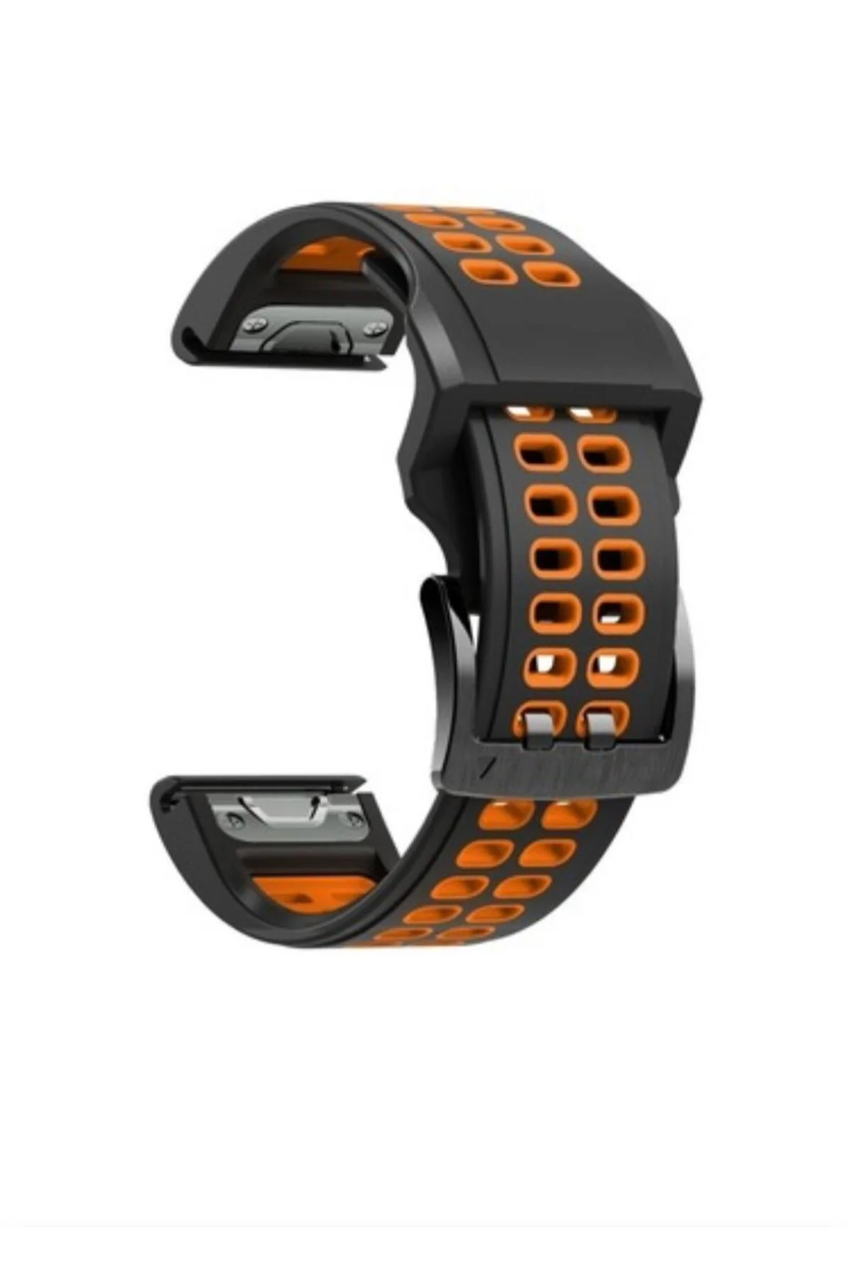 Garmin apporach 60-62 (22mm) Hızlı Bırakma Çift Sıralı Silikon Saat Kordonu - Markacase Görsel 4