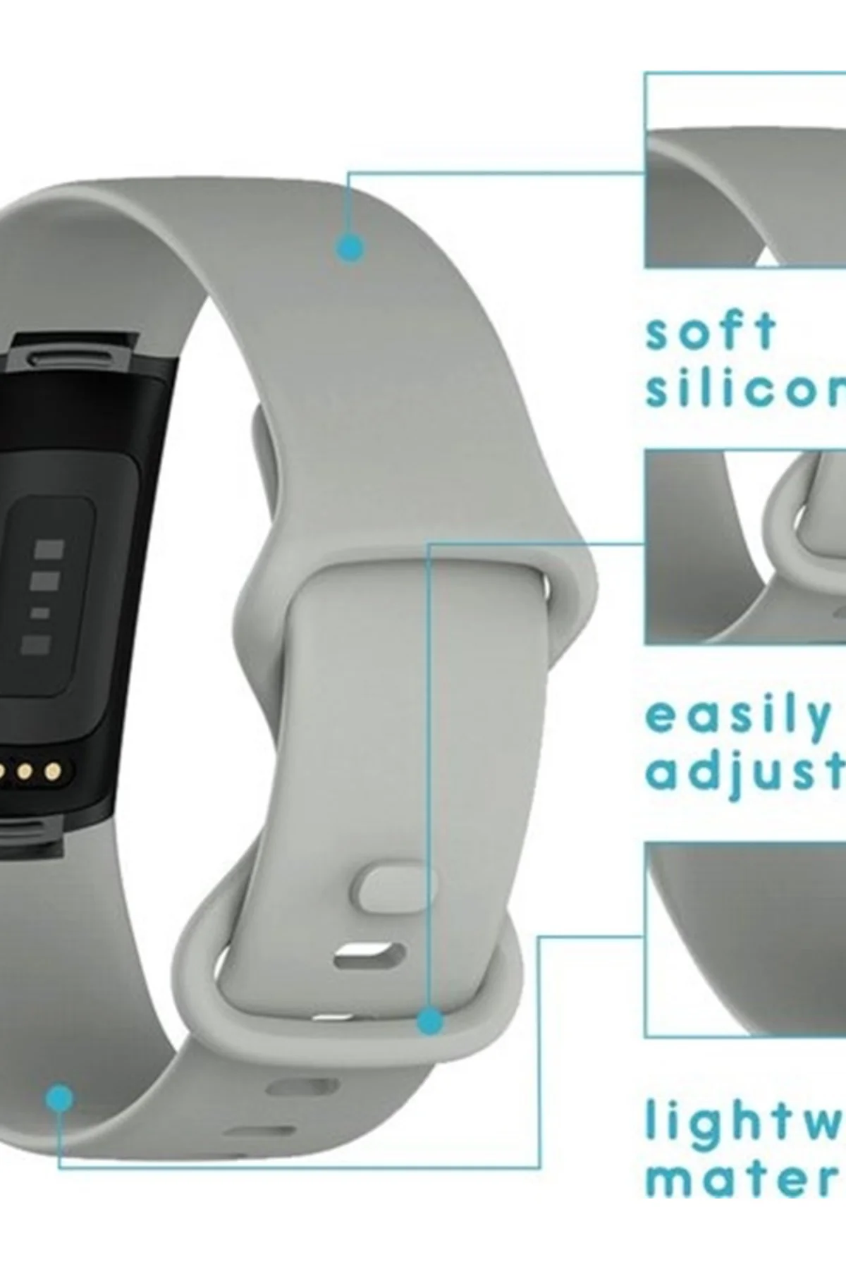 Fitbit Charge 6 Silikon Saat Kordonu - Markacase Görsel 3