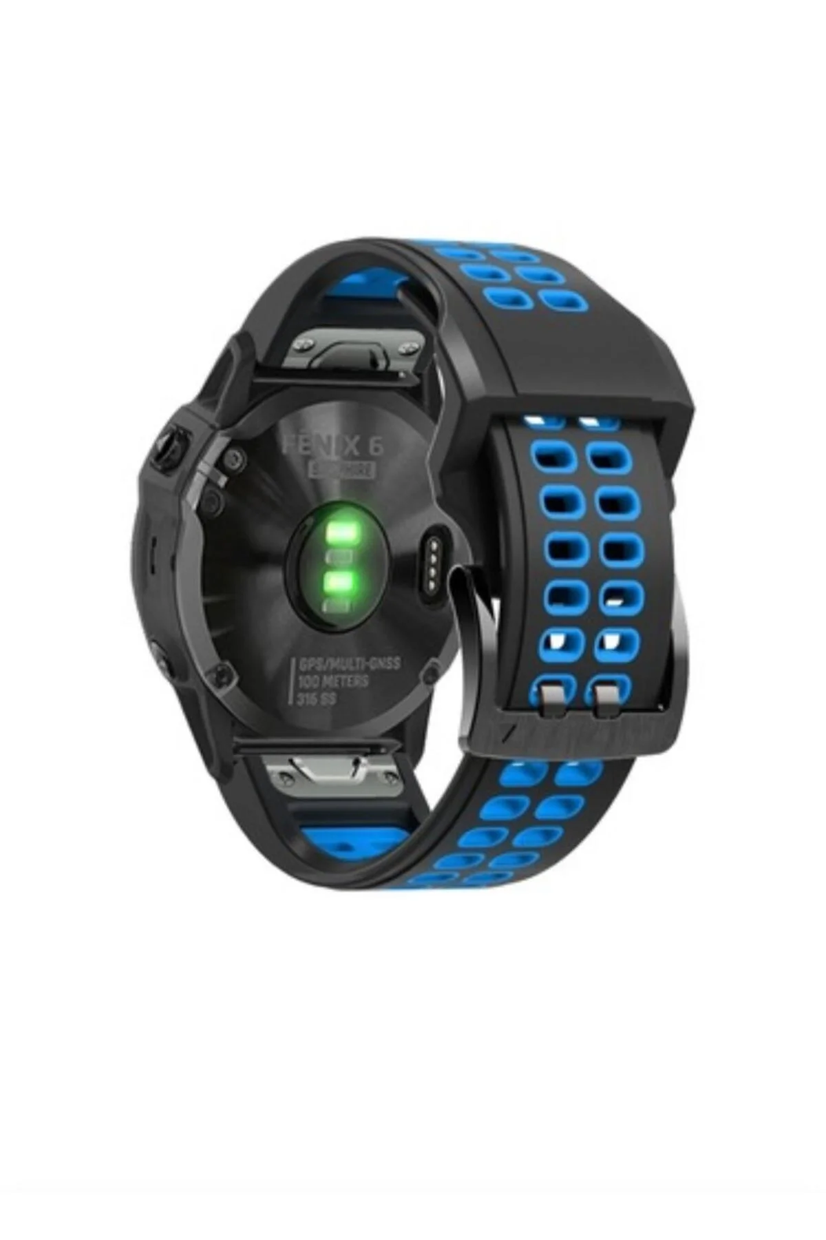 Garmin apporach 60-62 (22mm) Hızlı Bırakma Çift Sıralı Silikon Saat Kordonu - Markacase Görsel 2