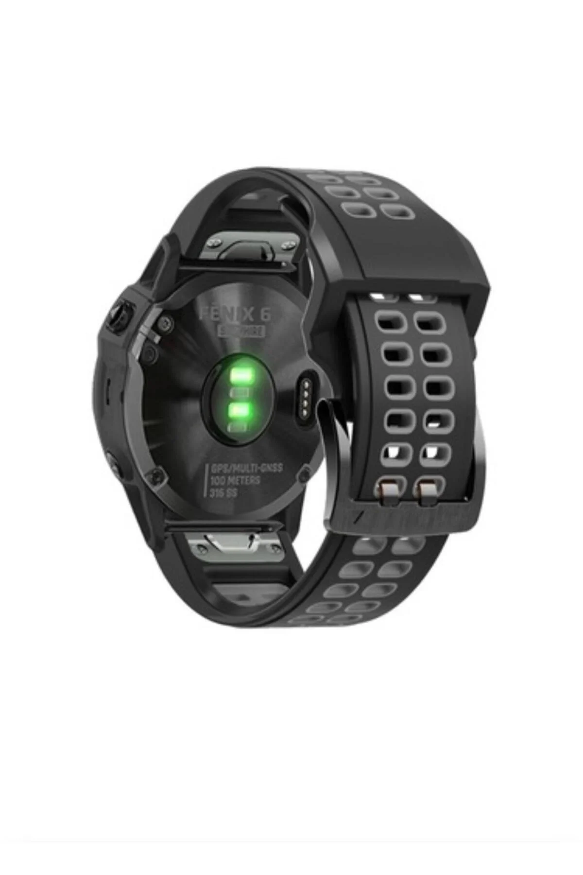 Garmin apporach 60-62 (22mm) Hızlı Bırakma Çift Sıralı Silikon Saat Kordonu - Markacase Görsel 2