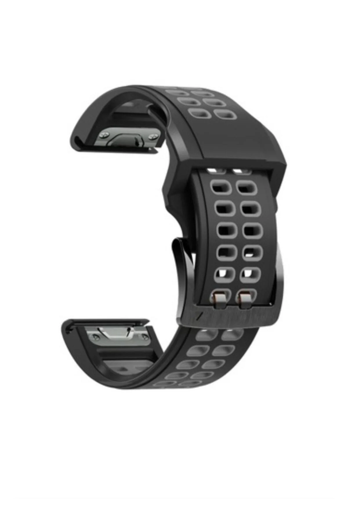 Garmin apporach 60-62 (22mm) Hızlı Bırakma Çift Sıralı Silikon Saat Kordonu - Markacase Görsel 4
