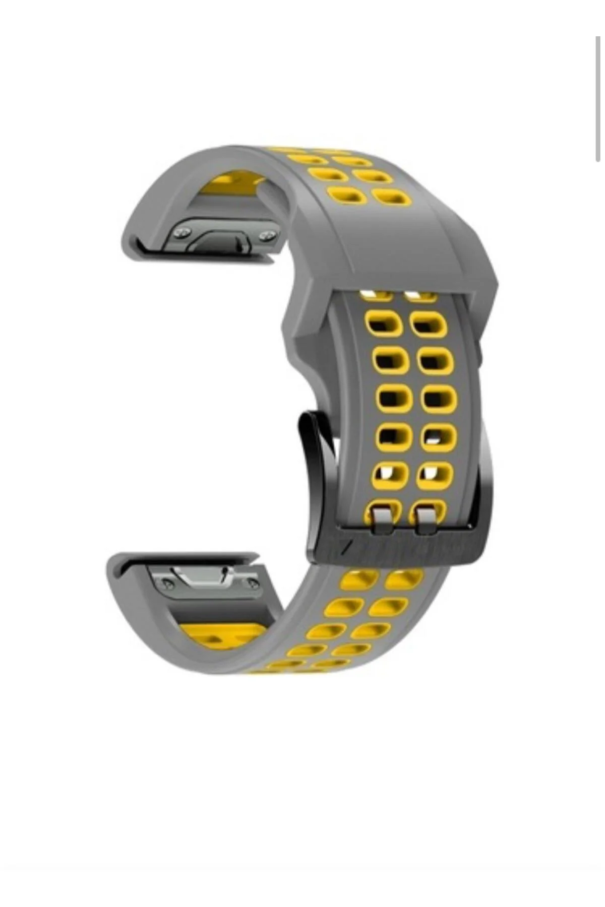 Garmin apporach 60-62 (22mm) Hızlı Bırakma Çift Sıralı Silikon Saat Kordonu - Markacase Görsel 4