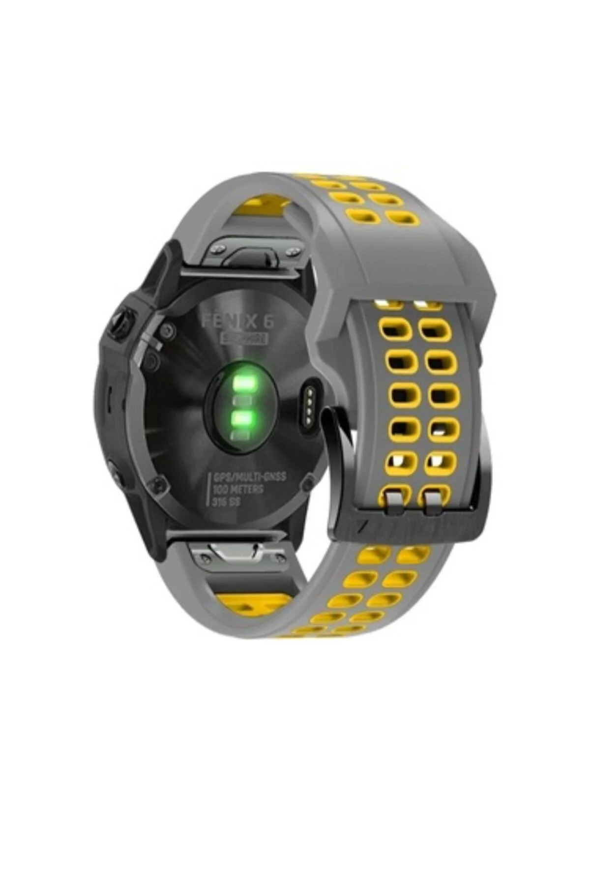 Garmin apporach 60-62 (22mm) Hızlı Bırakma Çift Sıralı Silikon Saat Kordonu - Markacase Görsel 2