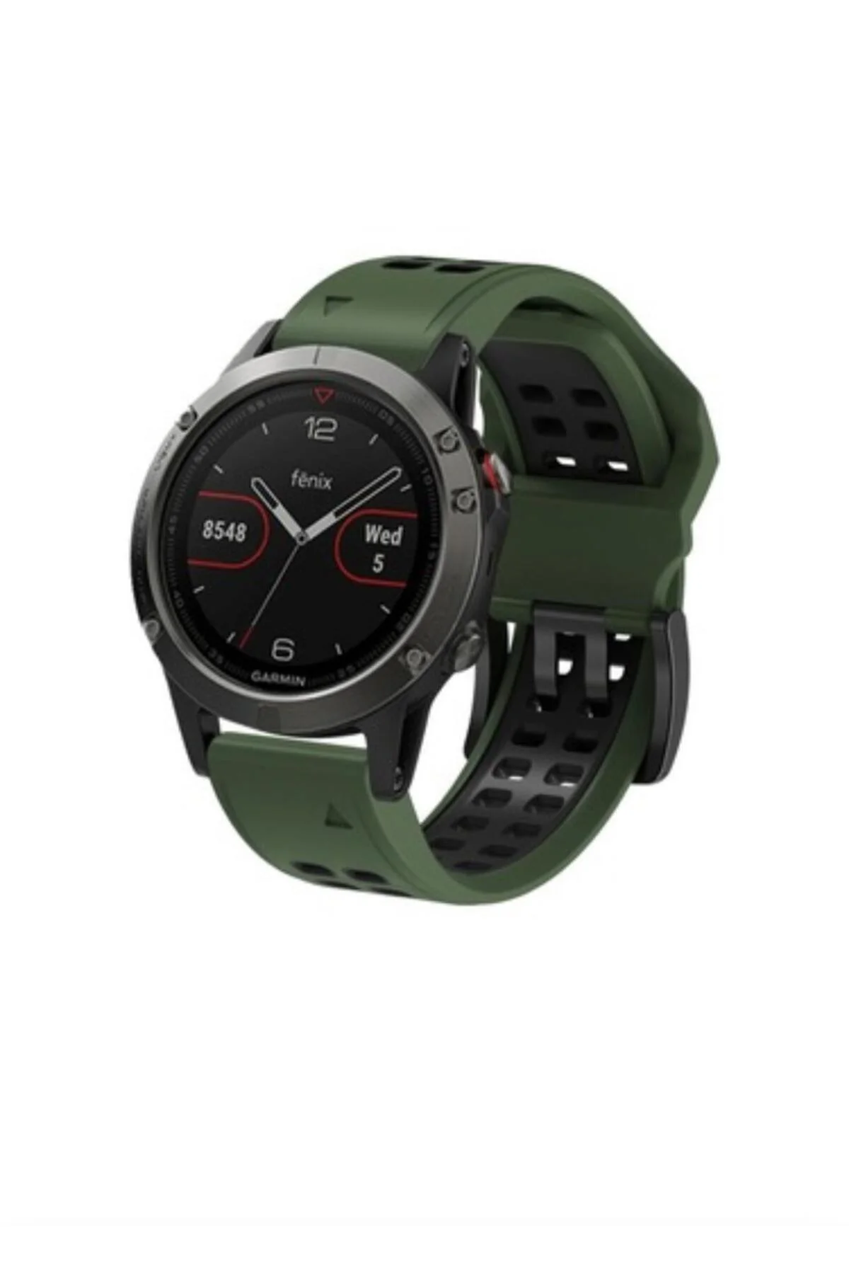 Garmin fenix 5 -5 pro (22mm) Hızlı Bırakma Çift Sıralı Silikon Saat Kordonu - Markacase Görsel 2