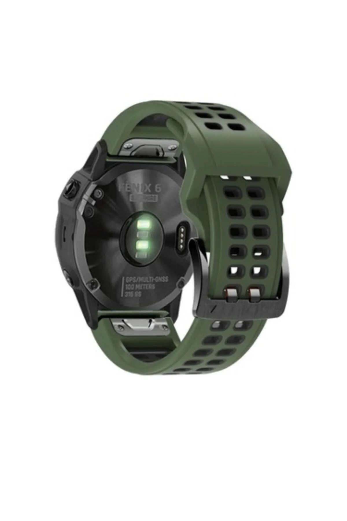 Garmin fenix 5 -5 pro (22mm) Hızlı Bırakma Çift Sıralı Silikon Saat Kordonu