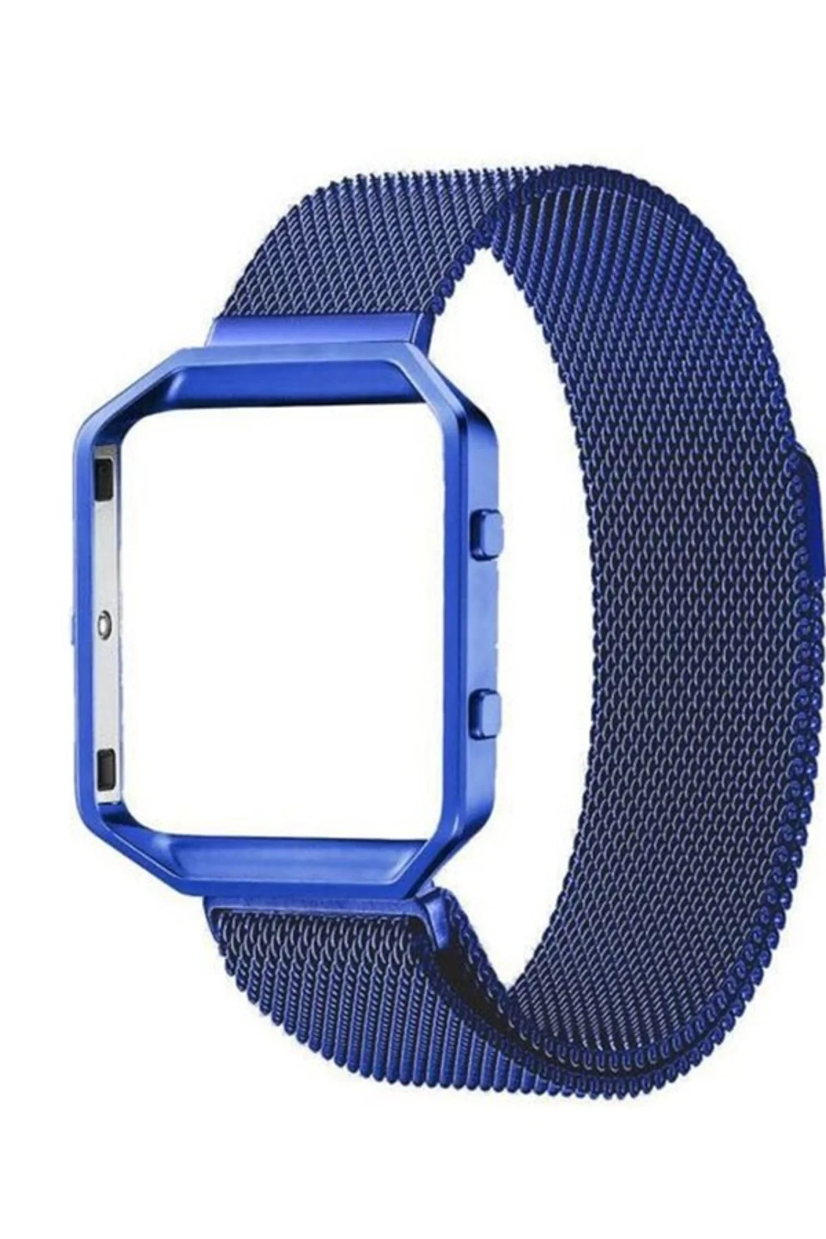 Fitbit Blaze Uyumlu Metal Mıknatıslı Milanese Kordon lacivert