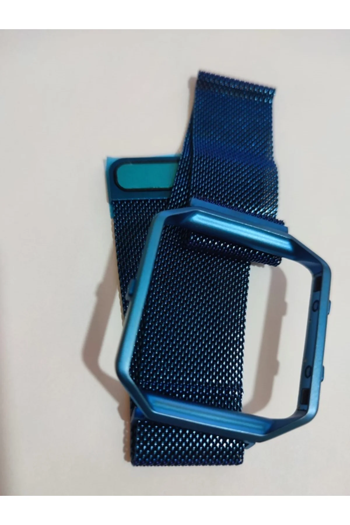Fitbit Blaze Uyumlu Metal Mıknatıslı Milanese Kordon lacivert - Markacase Görsel 2