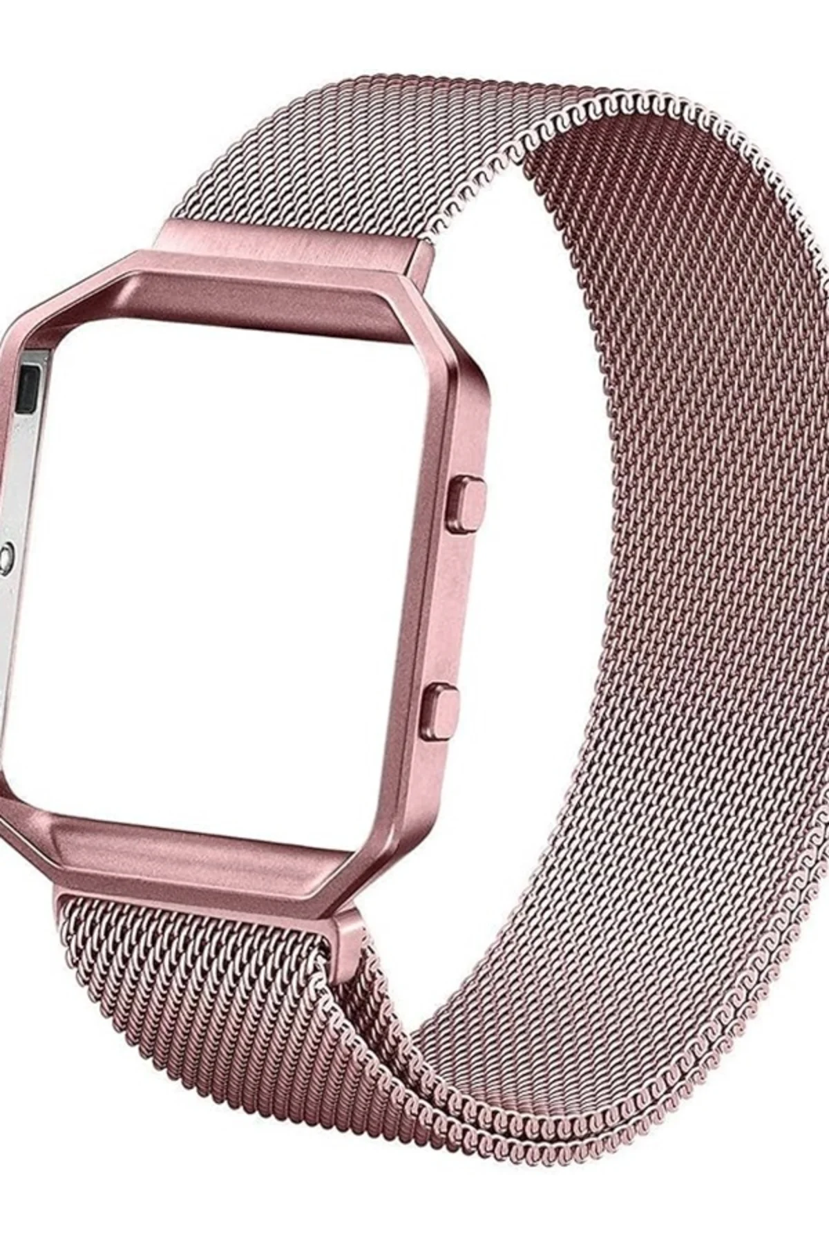 Fitbit Blaze Uyumlu Metal Mıknatıslı Milanese Kordon roze gold
