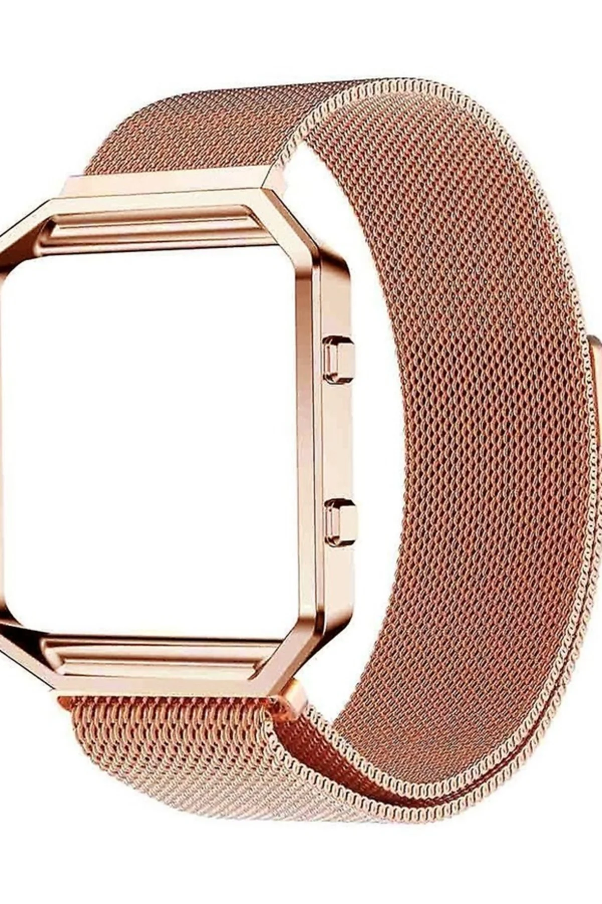 Fitbit Blaze Uyumlu Metal Mıknatıslı Milanese Kordon Roze Gold