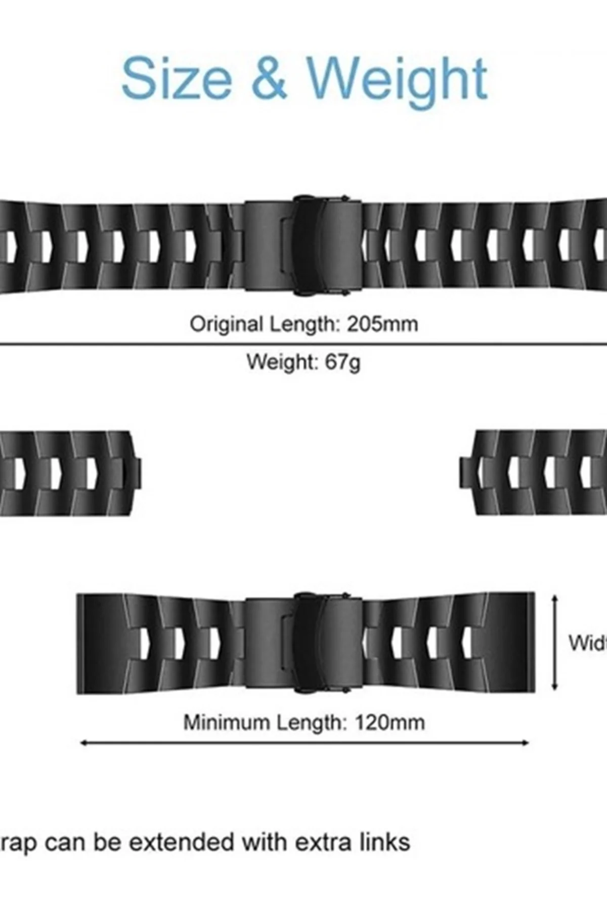 garmin fenix 6 -6 pro (22mm) Titanyum Alaşımlı Kordon - Markacase Görsel 3