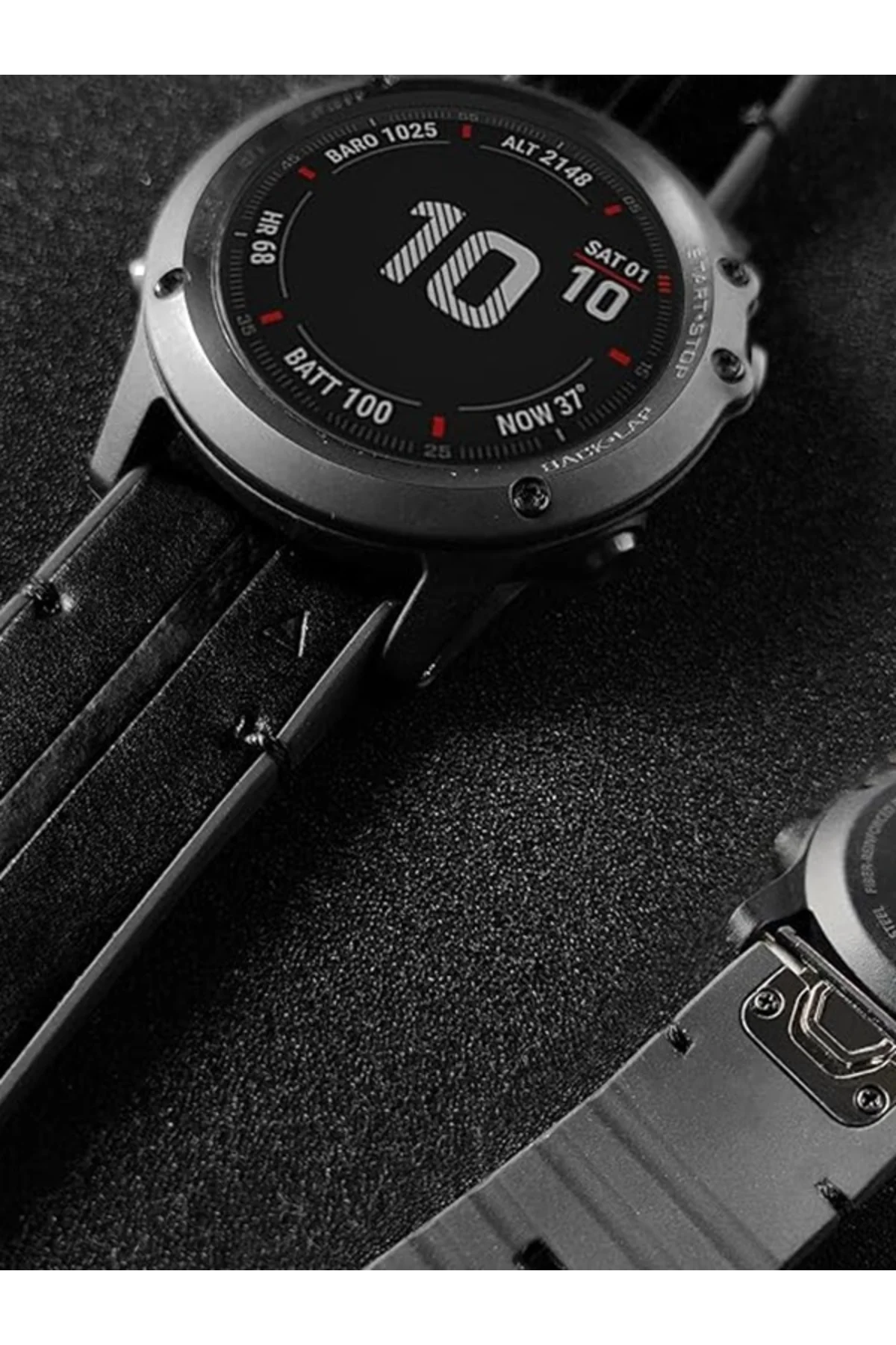 Garmin Fenix 3-3hr-3pro ile uyumlu Için Quick Fit Özellikli Deri Kordon