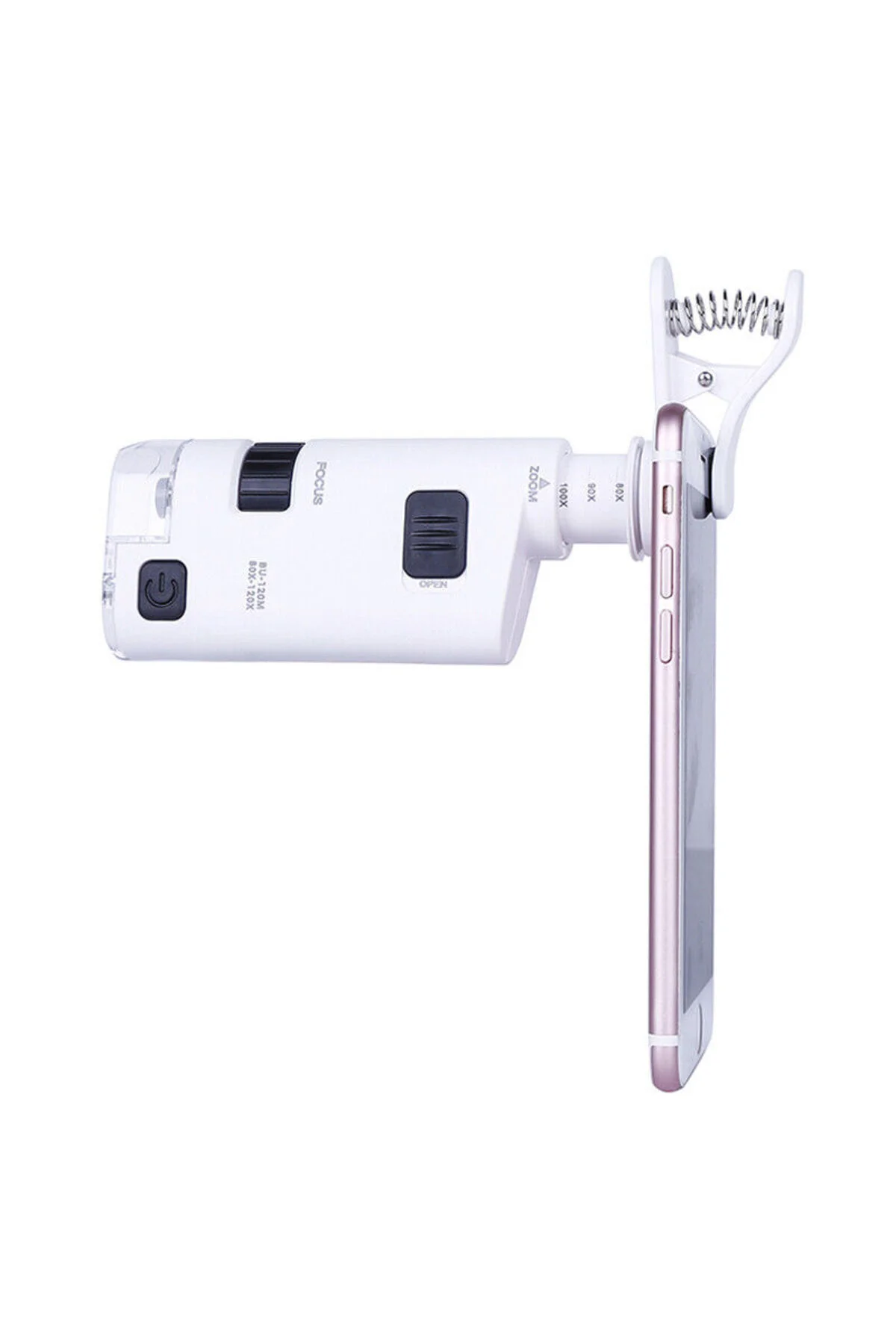 universal clip type led cellphone microscope - Markacase Görsel 3