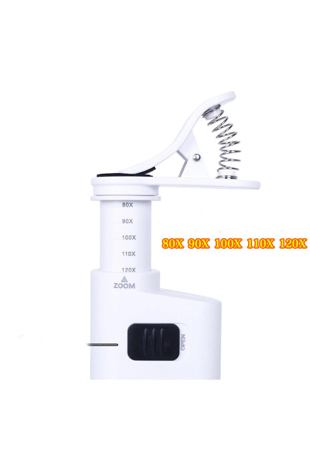 universal clip type led cellphone microscope - Markacase Görsel 4