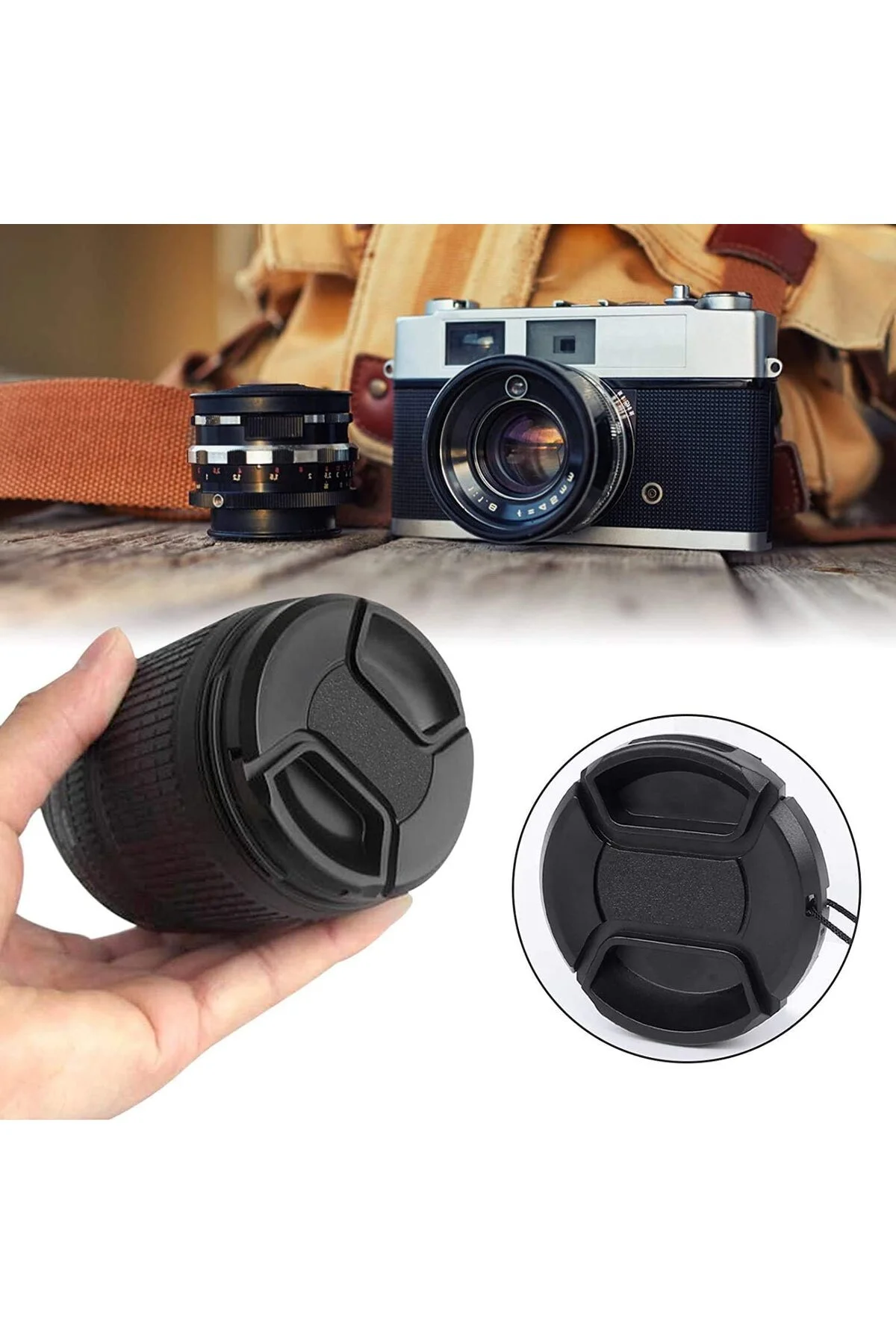 On Lens Kapağı 58MM, Objektif Kapağı Bağcıklı - Markacase Görsel 2
